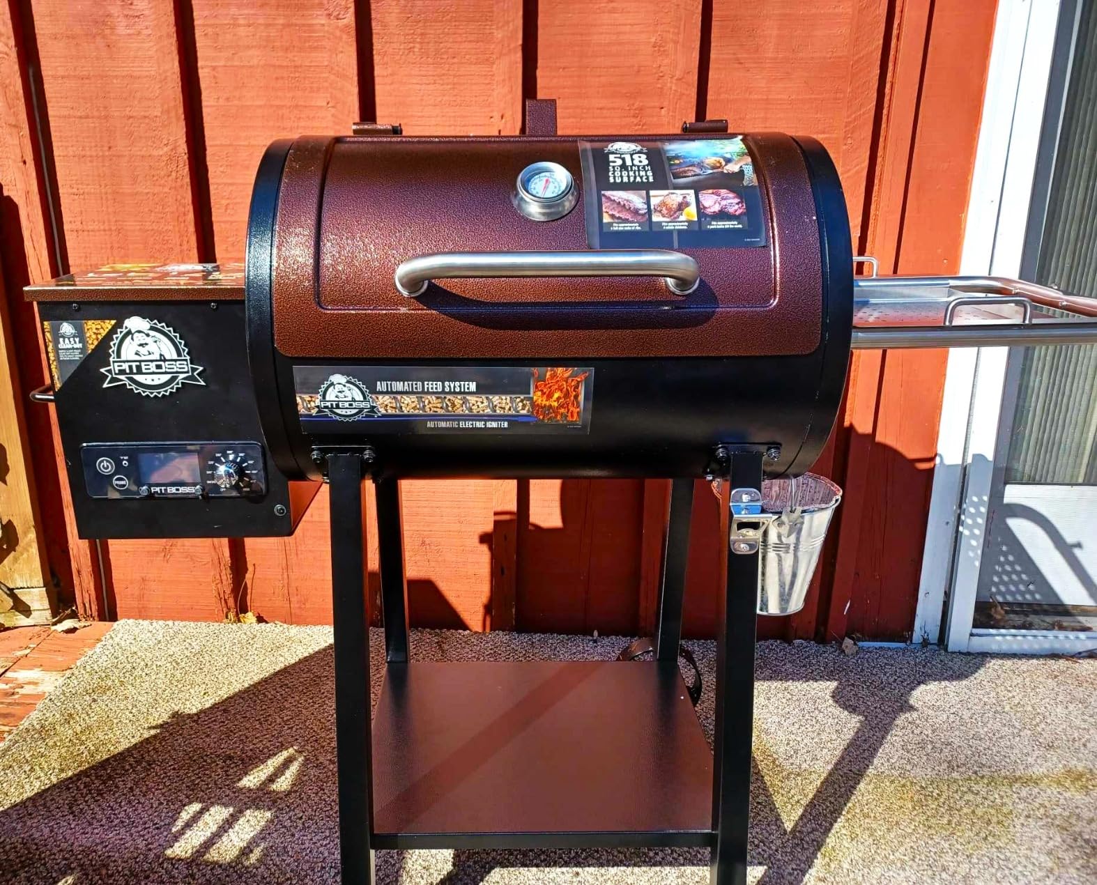 Pit Boss 440 Mahogany Series Wood Pellet Grill & Smoker with Flame Broiler and LED Digital Controller, 518-Sq. In. Cooking Space, 180F to 500F Temperature Range customer photo 1