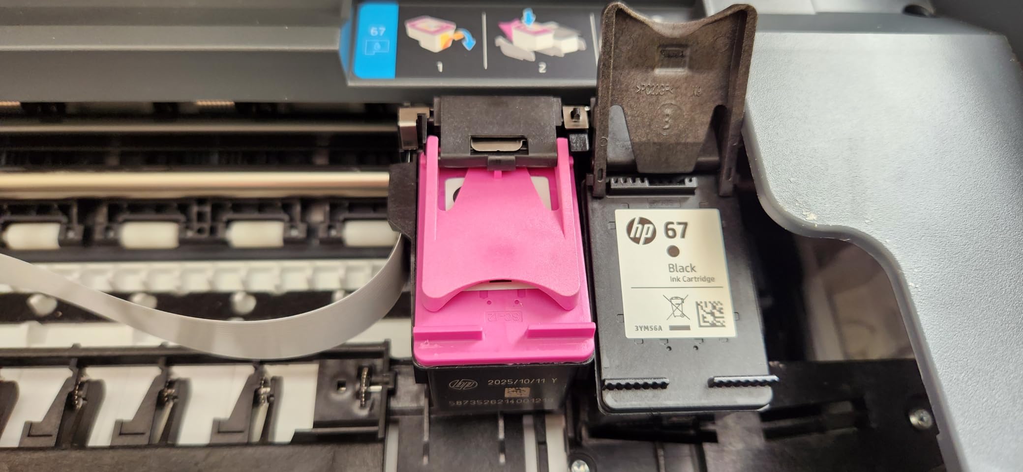 HP 67 Black Ink Cartridge | Works with DeskJet 1255, 2700, 4100 and Envy 6000, 6400 Series, Eligible for Instant Ink, 3YM56AN customer photo 1