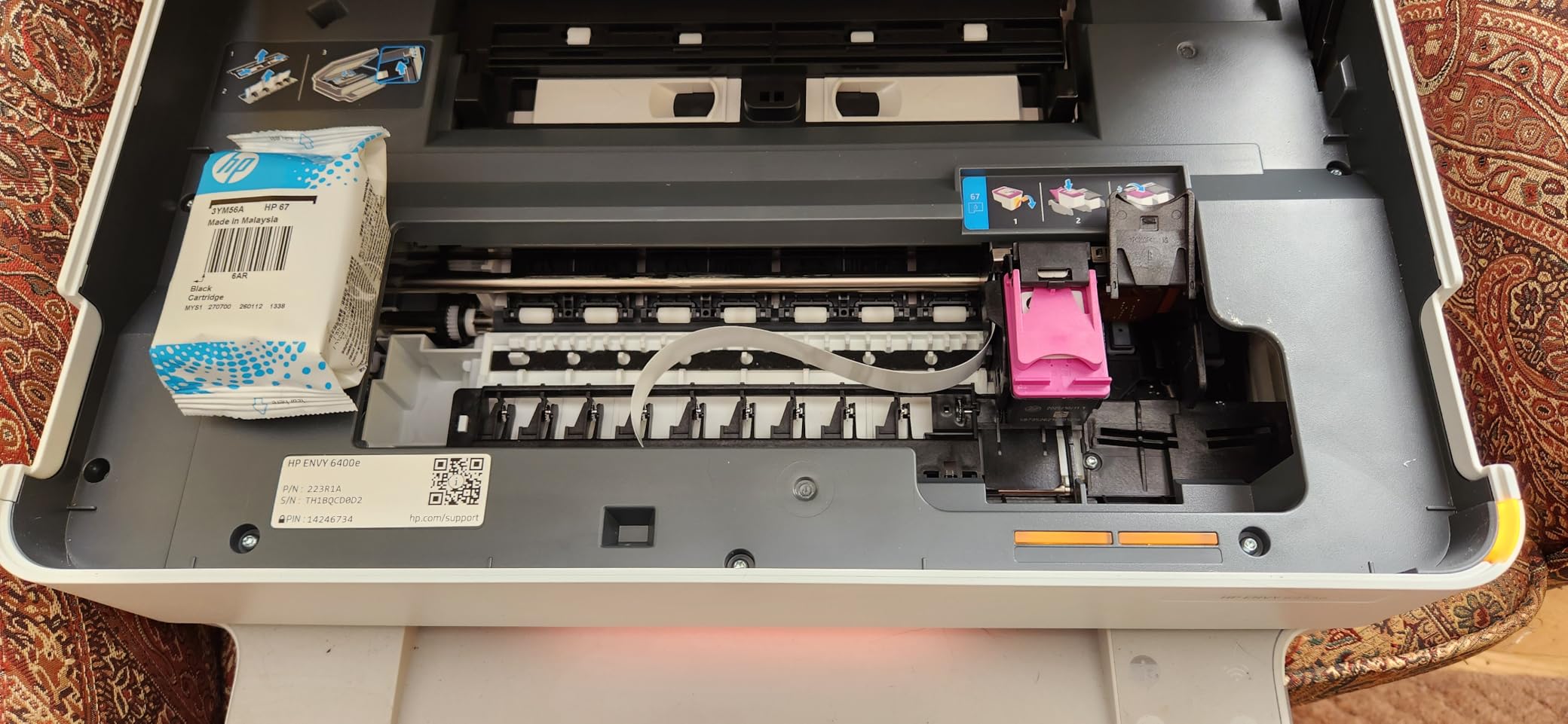 HP 67 Black Ink Cartridge | Works with DeskJet 1255, 2700, 4100 and Envy 6000, 6400 Series, Eligible for Instant Ink, 3YM56AN customer photo 2