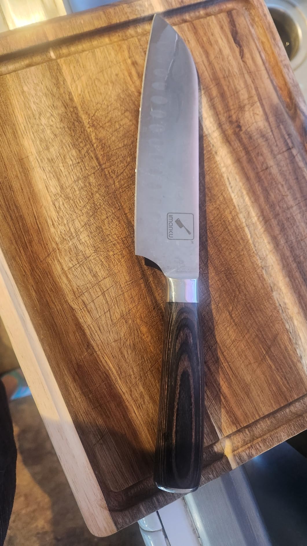 imarku Chef Knife 7 Inch Kitchen Knife Ultra Sharp Santoku Knife - High Carbon Japanese Chefs Knife customer photo 1