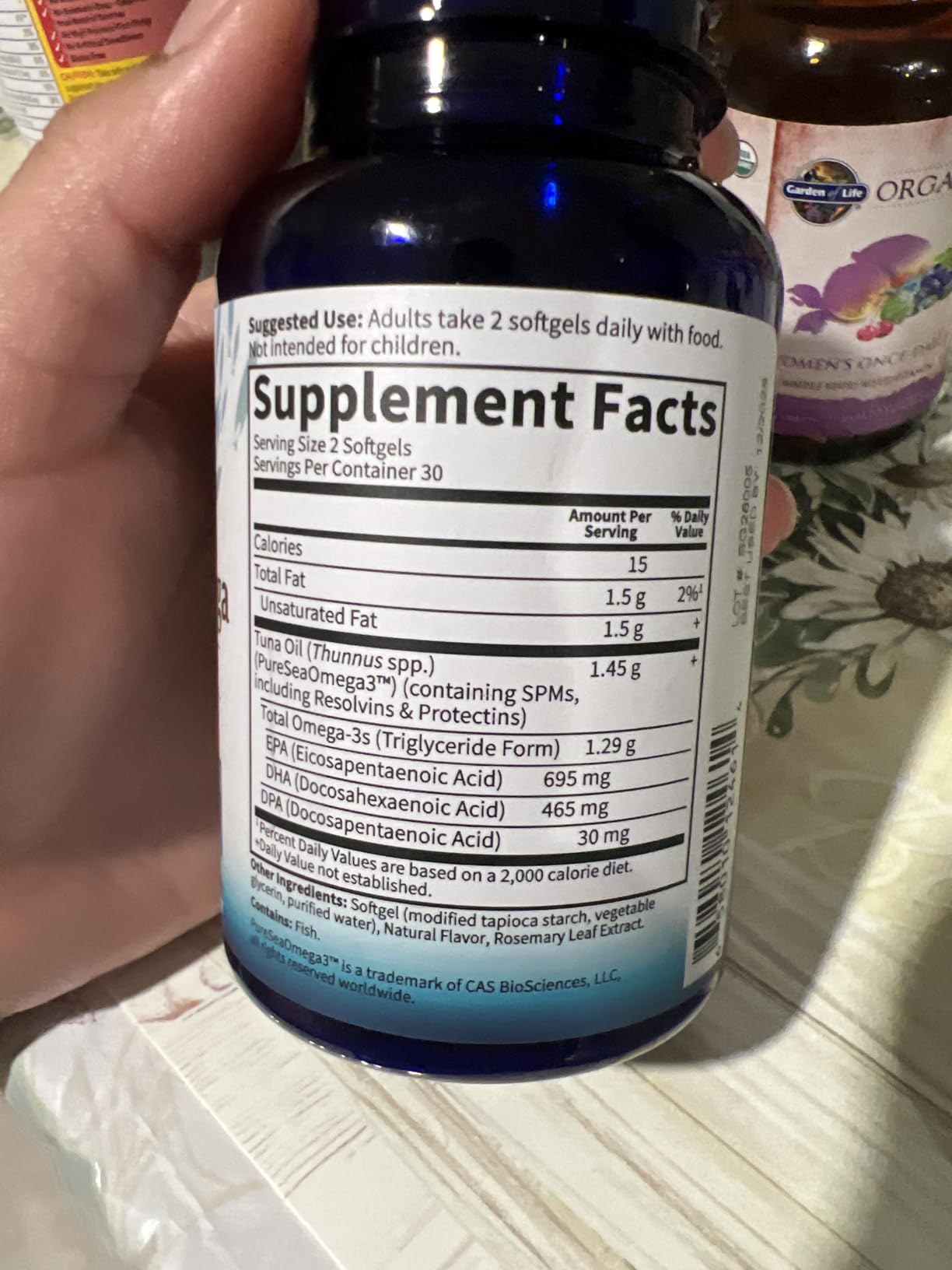 Garden of Life Dr. Formulated Advanced Omega Fish Oil - Lemon, 1,290mg EPA, DHA + DPA in Triglyceride Form, Single Source Omega 3 Supplement for Ultimate Brain & Heart Health, Non-GMO, 60 Softgels customer photo 1