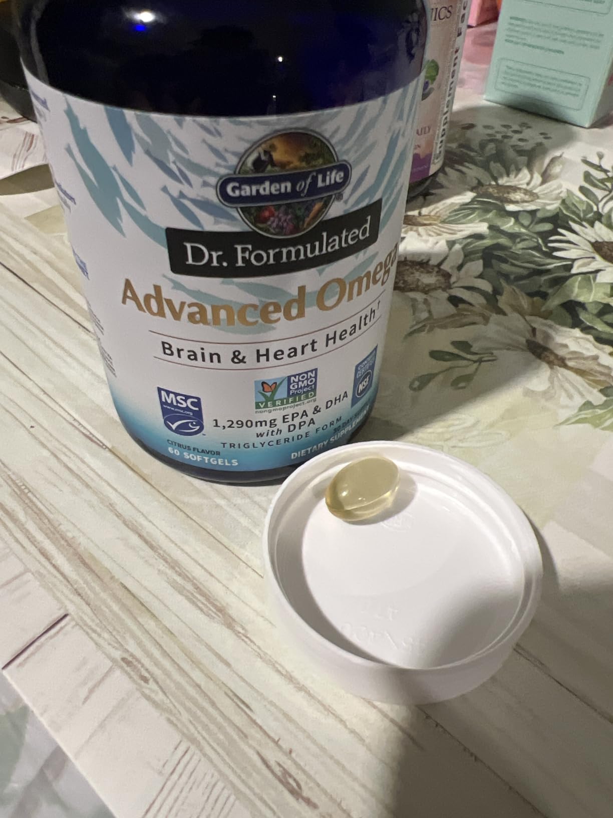 Garden of Life Dr. Formulated Advanced Omega Fish Oil - Lemon, 1,290mg EPA, DHA + DPA in Triglyceride Form, Single Source Omega 3 Supplement for Ultimate Brain & Heart Health, Non-GMO, 60 Softgels customer photo 2