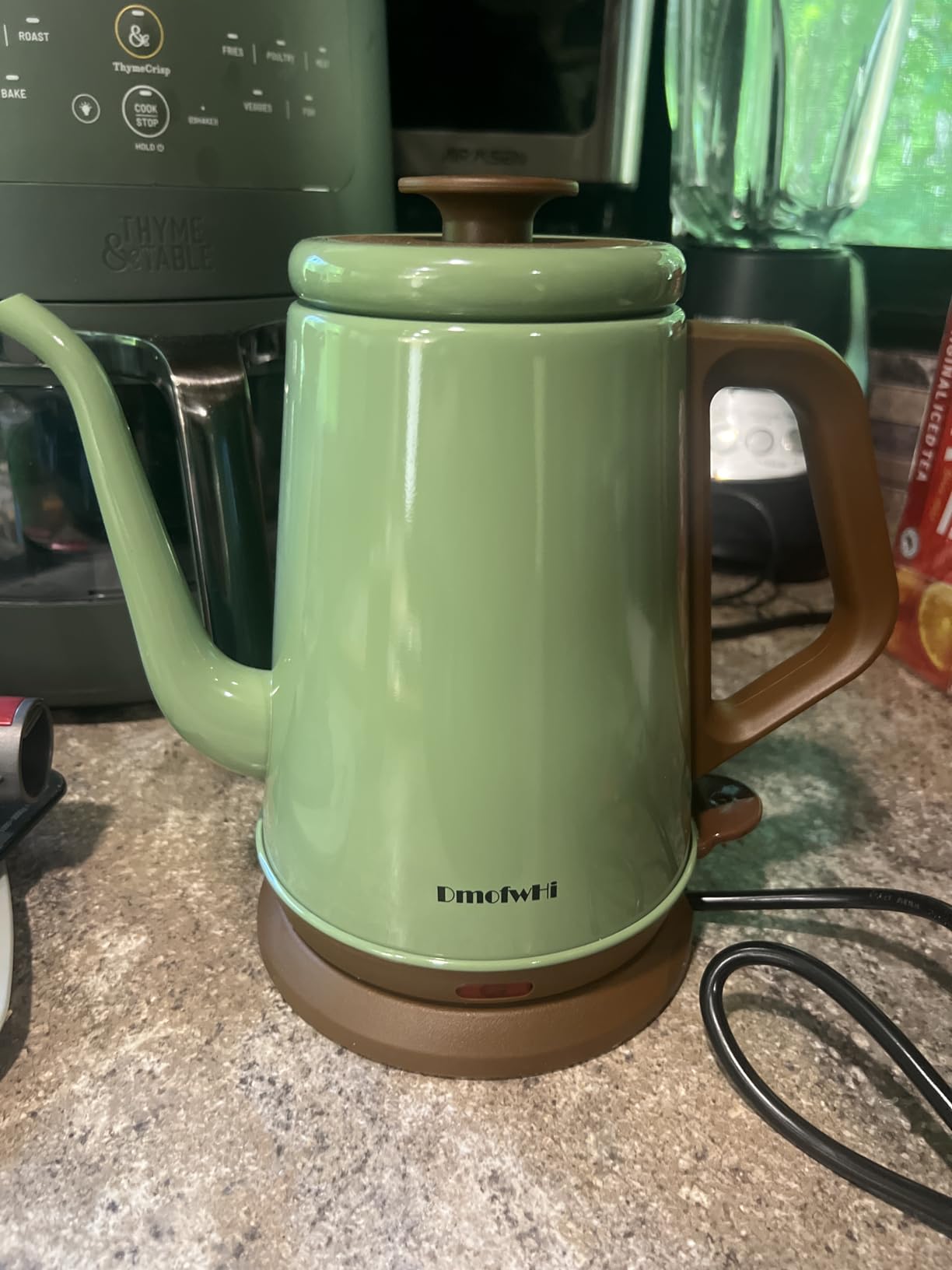 DmofwHi Gooseneck Electric Kettle (1.0L), 100% Stainless Steel BPA Free Classic Pour Over Coffee Kettle | Tea Kettle - Green customer photo 1