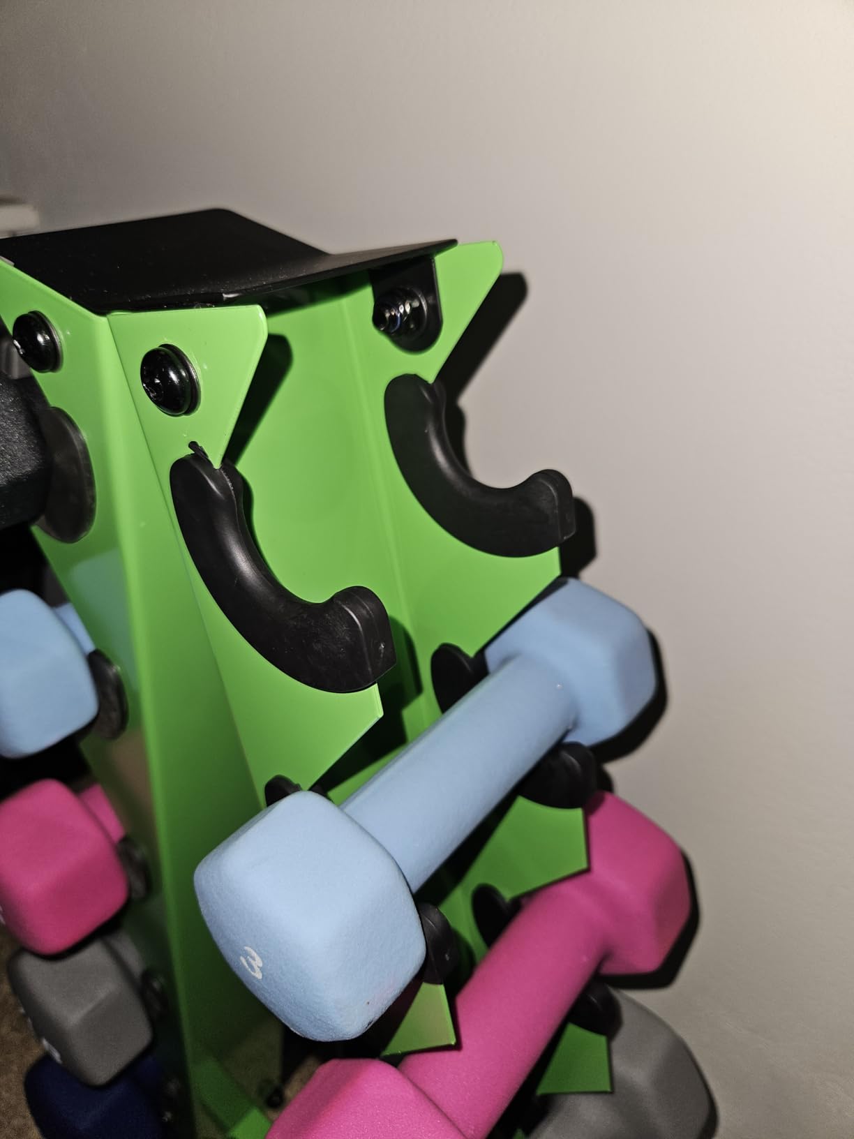 Cap Dumbbell Rack for Home Gym, Space-Saving Free Weight Rack, Compact Weight Storage Rack for Hex Dumbbells, 3-Tier & 5-Tier Options, 80-200lb Capacity customer photo 1
