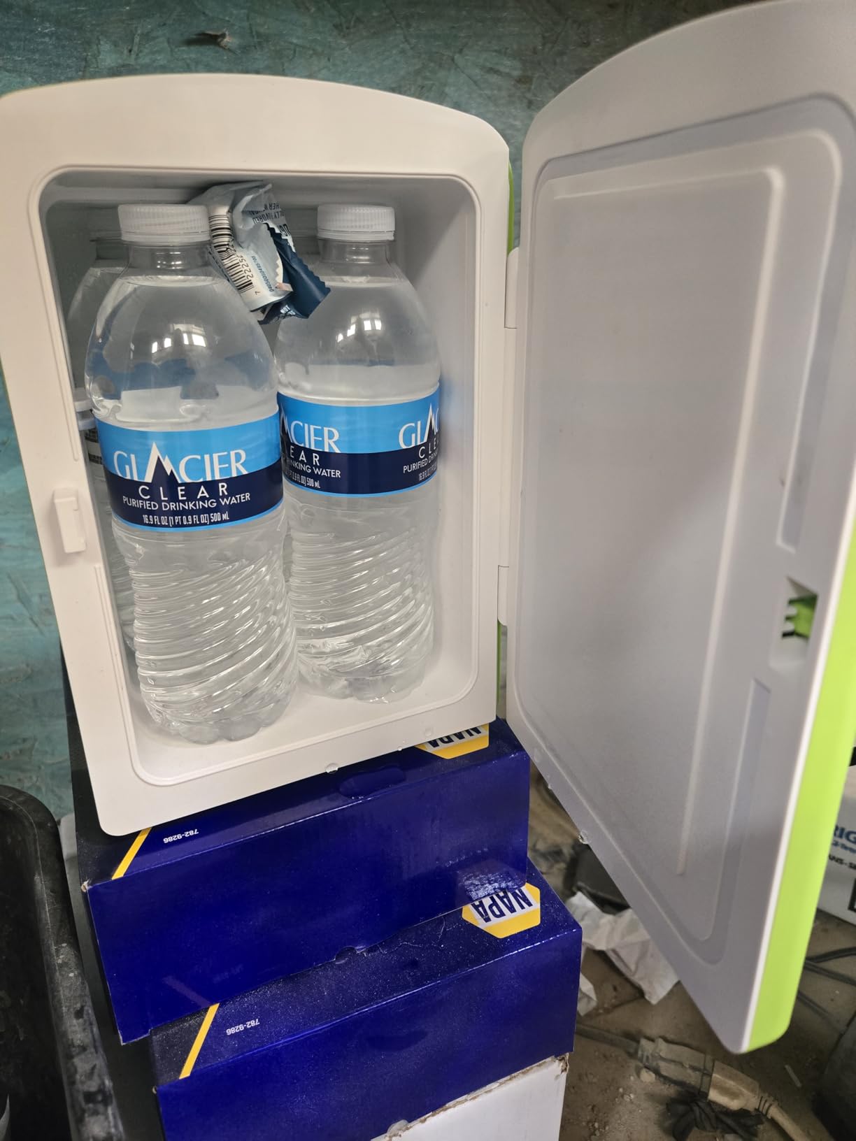 CURTIS Mountain Dew MIS134MD, Mini Portable Compact Personal Fridge Cooler, 4 Liter Capacity Chills Six 12 oz Cans, 100% Freon-Free & Eco Friendly, Lime customer photo 2