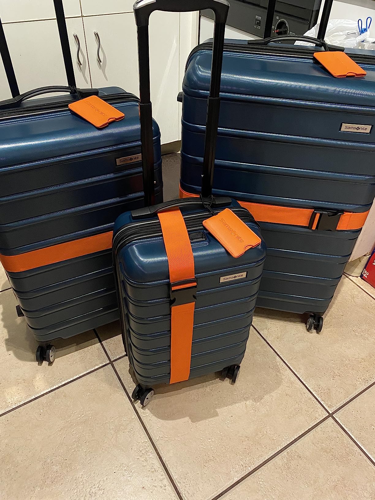 Samsonite Omni 2 Hardside 3 Piece Set - Includes Global Carry-On, Medium, & Large Checked Suitcases - 360 Dual Spinner Wheels - Integrated TSA Lock & Expansion - Amazon Exclusive - Midnight Black customer photo 2