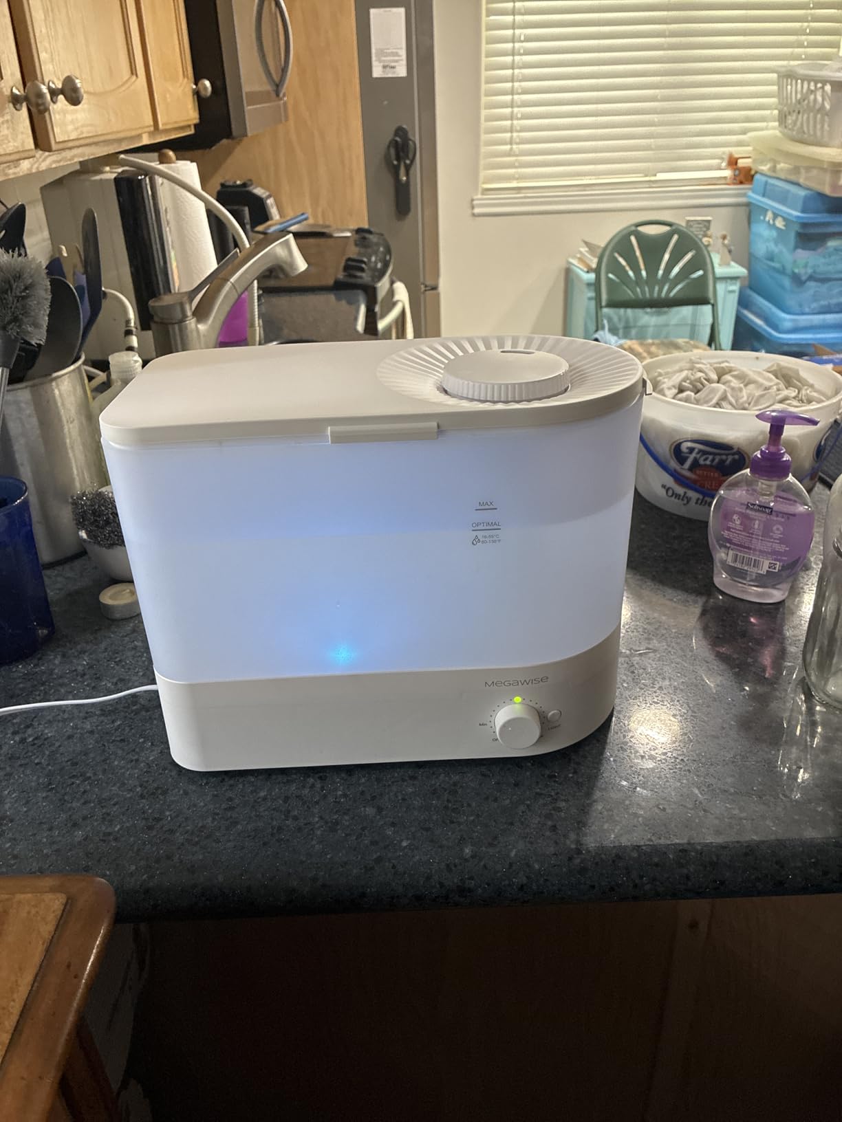 MegaWise Ultrasonic Cool Mist Humidifier SK7620 - 1.5L Capacity, Whisper-Quiet Operation, Adjustable Mist Output, Auto Shut-Off - Ideal for Home, Office, Baby Room, and Bedroom customer photo 2