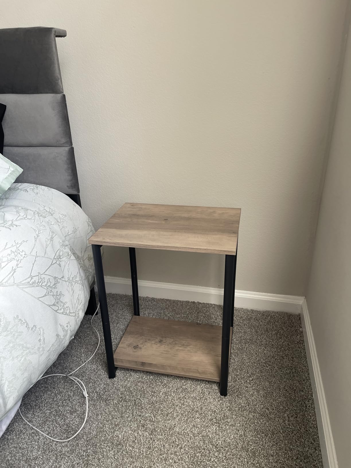 VASAGLE Side Tables Set of 2, Small End Table, Nightstand for Living Room, Bedroom, Office, Bathroom, Rustic Brown and Black ULET272B01 customer photo 1