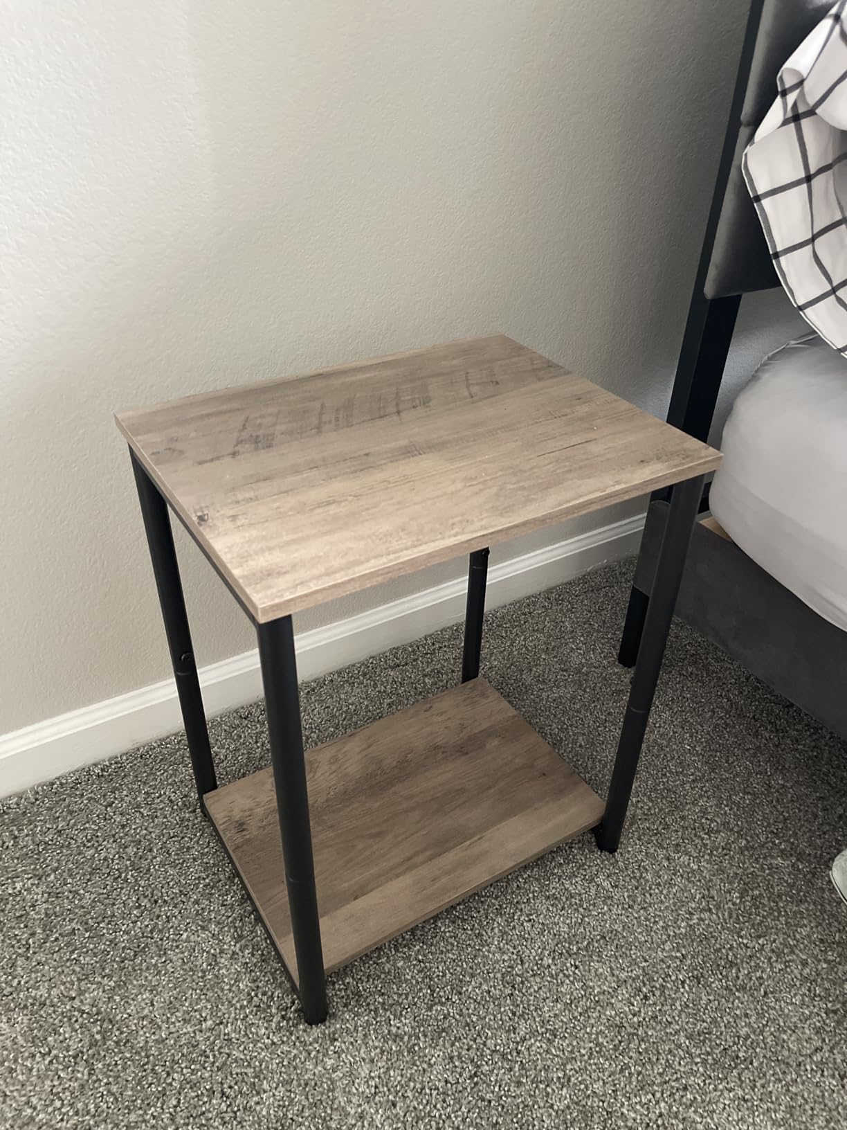 VASAGLE Side Tables Set of 2, Small End Table, Nightstand for Living Room, Bedroom, Office, Bathroom, Rustic Brown and Black ULET272B01 customer photo 2