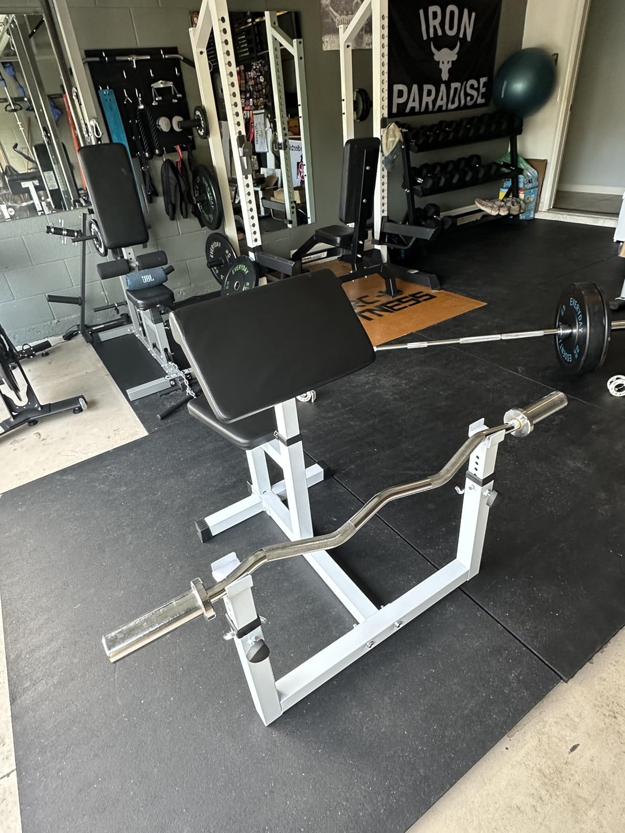 ANT MARCH Preacher Curl Weight Bench Seated Arm Isolated Barbell Dumbbell Biceps Station Home Gym Max load 450 LBS customer photo 2