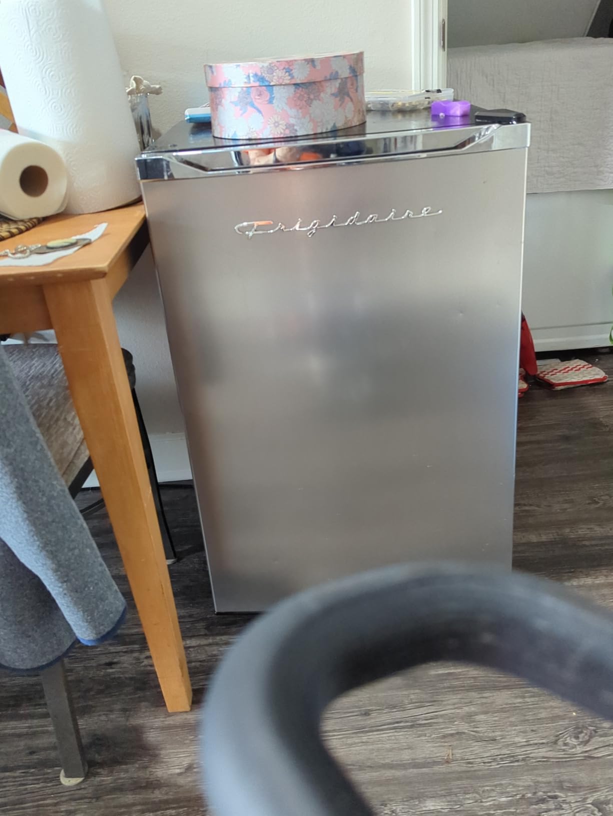 Frigidaire Upright Freezer, 6.5 cu. ft., Deep Freeze, Vinyl Coated Metal with Wire Shelving, Compact for Kitchen, RV, Dorm, Cabin, and Trailer, Platinum Design Series, Silver customer photo 1