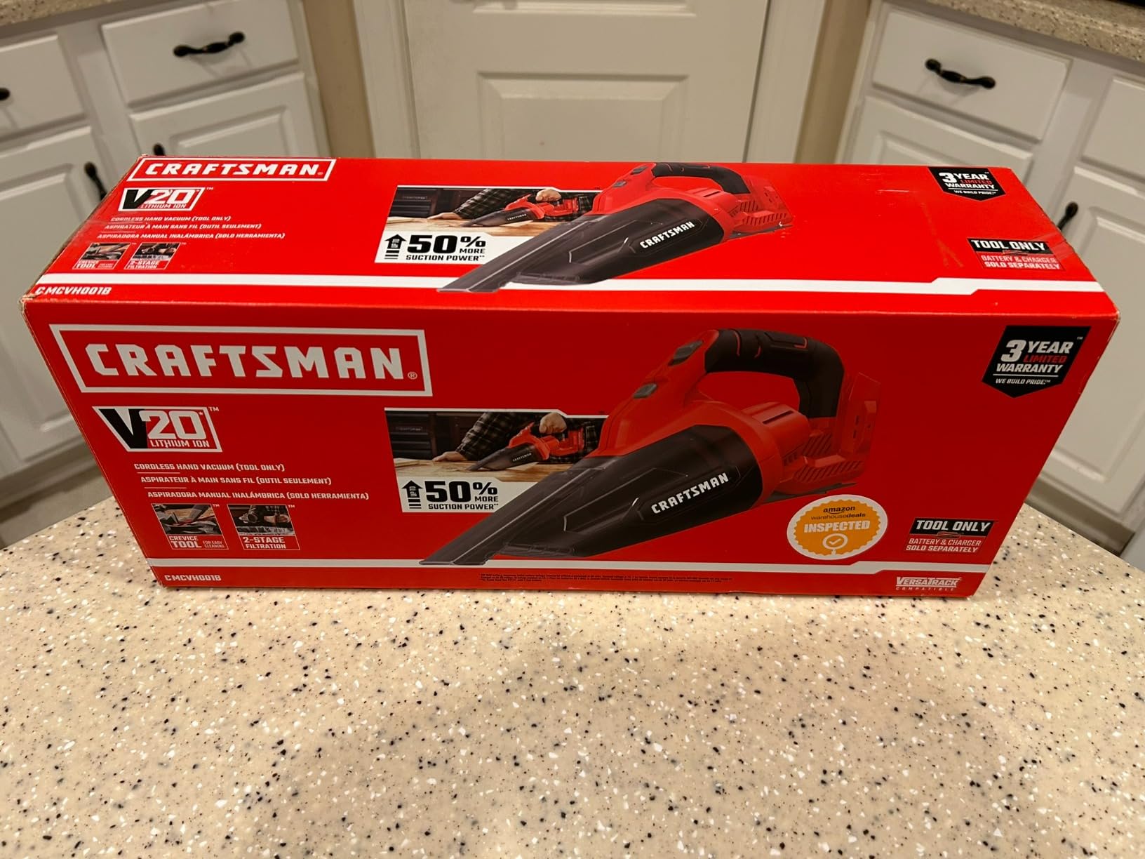 CRAFTSMAN V20 Cordless Hand Vacuum, 45 CFM, 2 Stage Filtration System with Filter, Bare Tool Only (CMCVH001B) customer photo 1