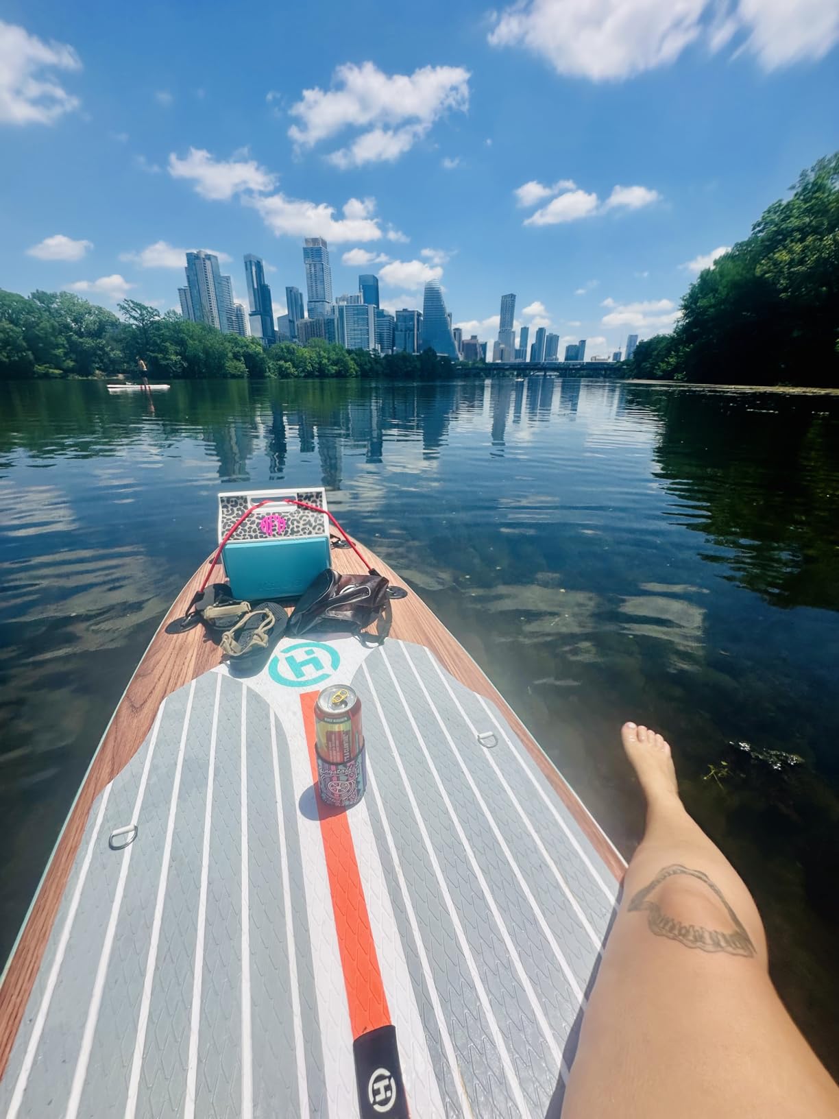 Inflatable Stand Up Paddle Board for Youth and Adults - Wide Sup with Premium Accessories, Blow Up Paddleboard for Surfing, Fishing, Yoga & More customer photo 2