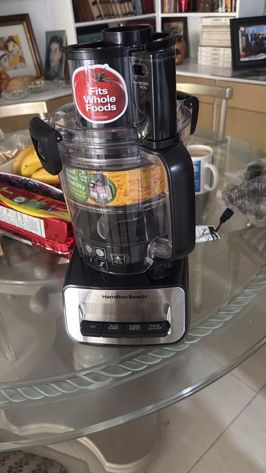 Hamilton Beach Stack & Snap Food Processor and Vegetable Chopper, 14 Cup + 4-Cup Mini Bowls, 3-Speed 500W, 70585 customer photo 1