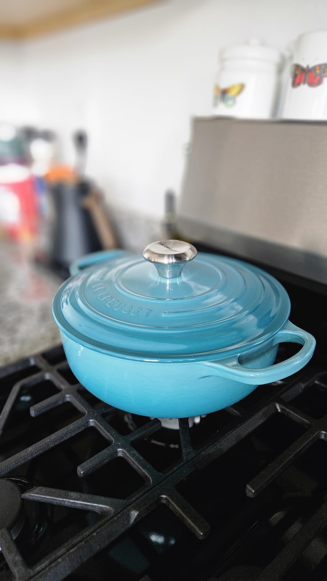 Le Creuset Enameled Cast Iron Signature Sauteuse Oven, 3.5 qt., Cerise customer photo 2