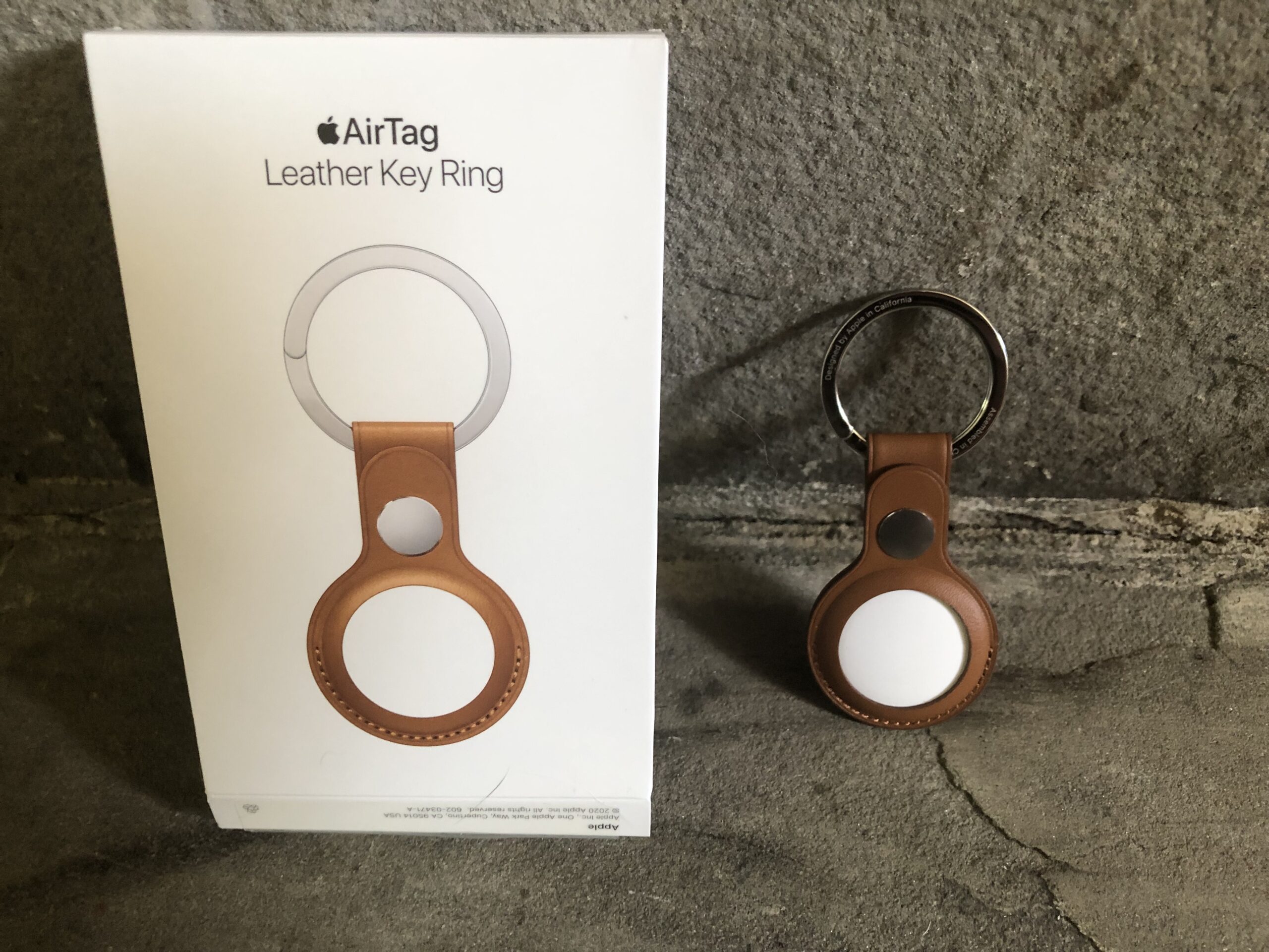 AirTag Leather Key Ring - Baltic Blue customer photo 2