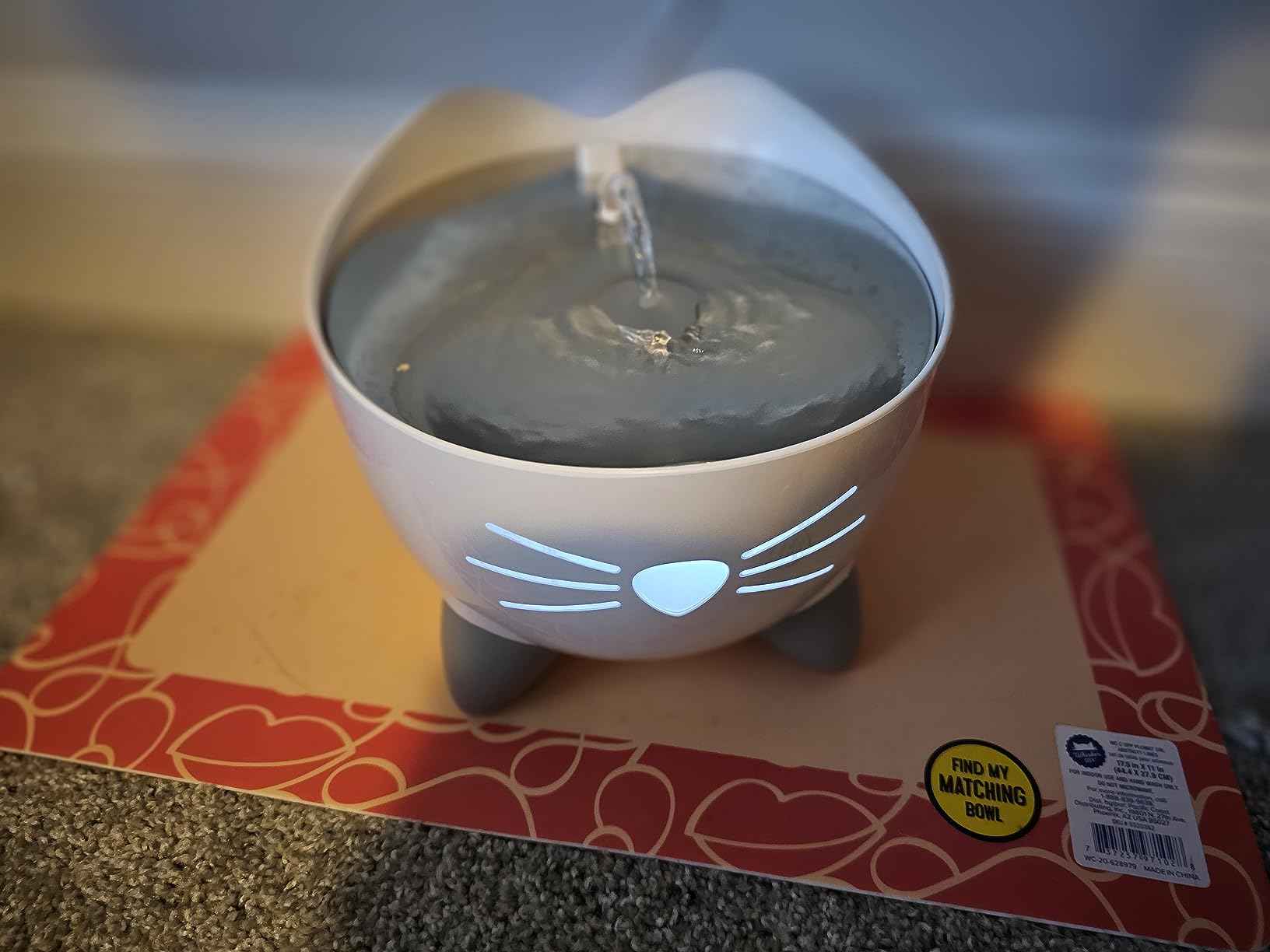 Catit PIXI Smart Water Fountain - Automatic Cat Drinking Fountain with UV-C Clarifier Light and App Support, White customer photo 1