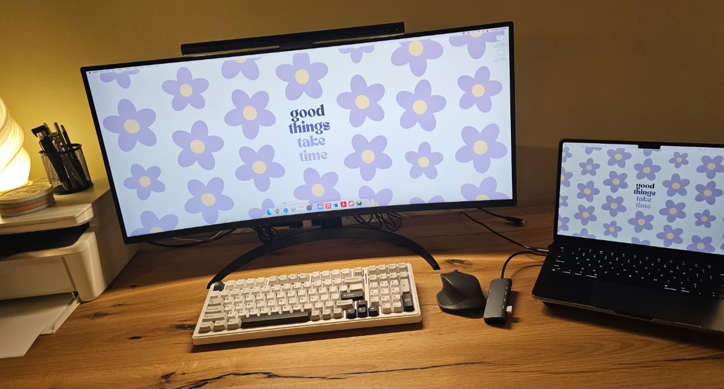 LG 34WP65C-B UltraWide Computer Monitor 34-inch QHD (3440x1440) 160Hz, HDR10, AMD FreeSync Premium, Built-in Speaker, Borderless Design, Tilt/Height Stand, HDMI DisplayPort customer photo 1
