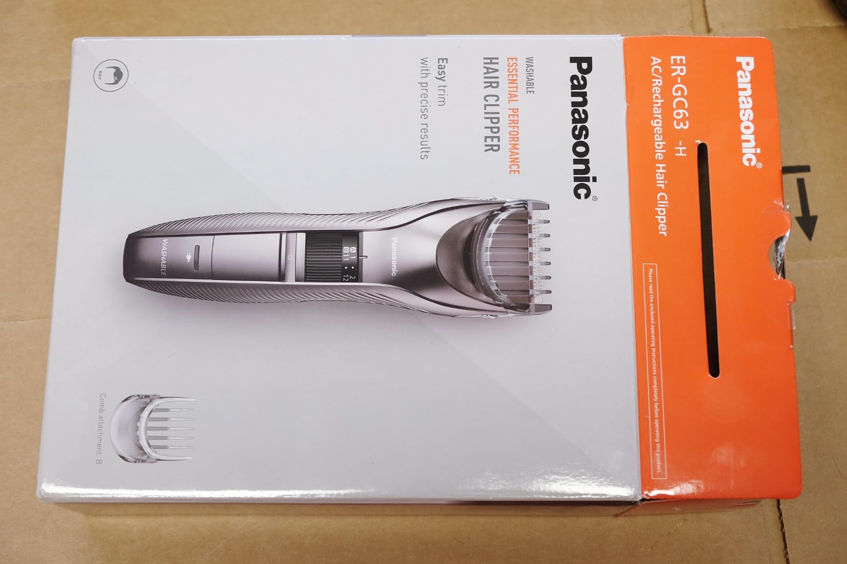 Panasonic Performance Hair Clippers with 2 Attachments and Adjustable Length Settings, Corded or Cordless Trimmer for Hair and Beard - ER-GC63-H (Silver) customer photo 2