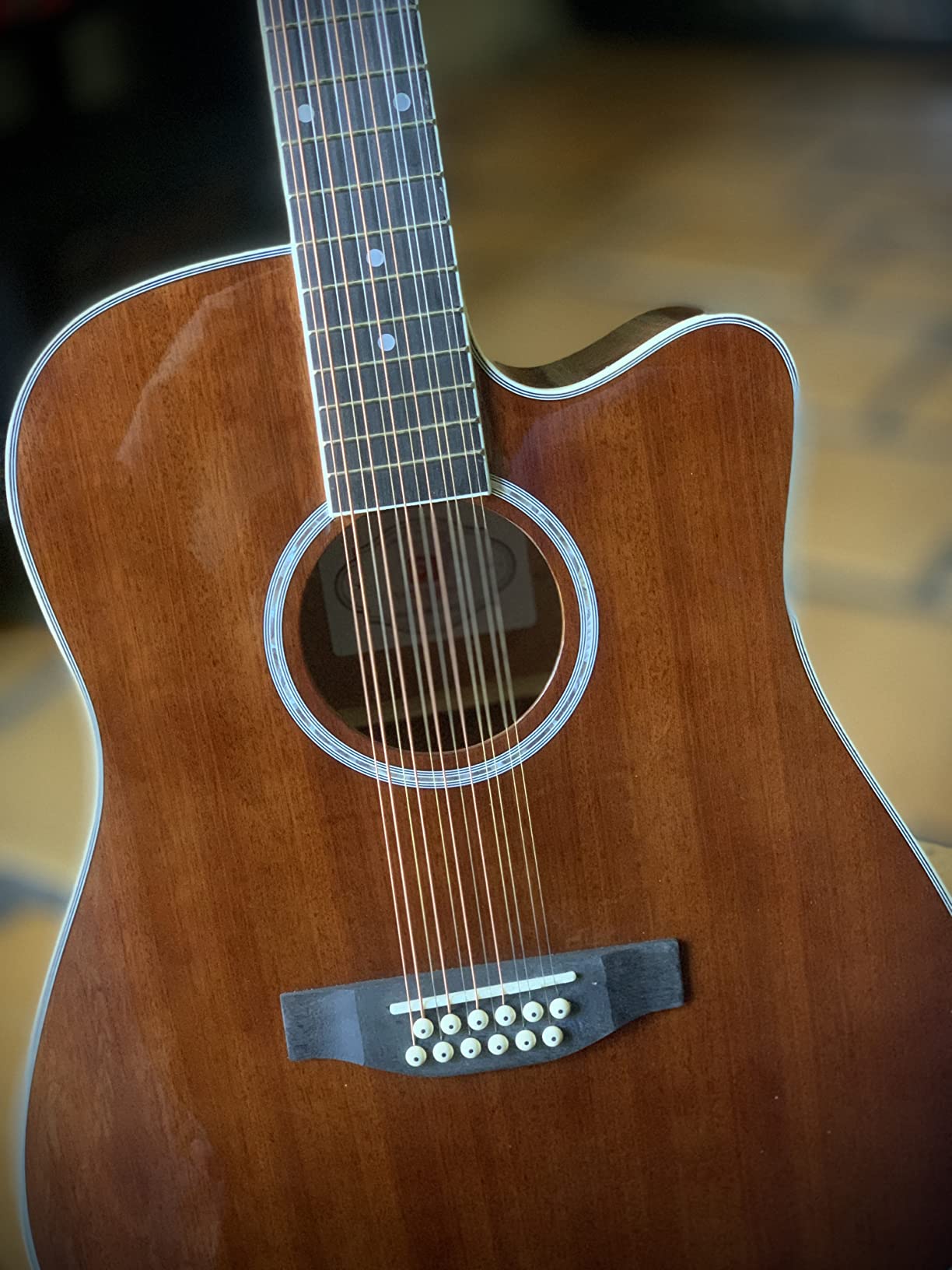 Vangoa 12 String Acoustic Guitar, 42 Inch Full Size Guitar 12 Strings, Spruce Top, Sapele Body for Beginners Teens Adults, Natural, Gloss customer photo 2