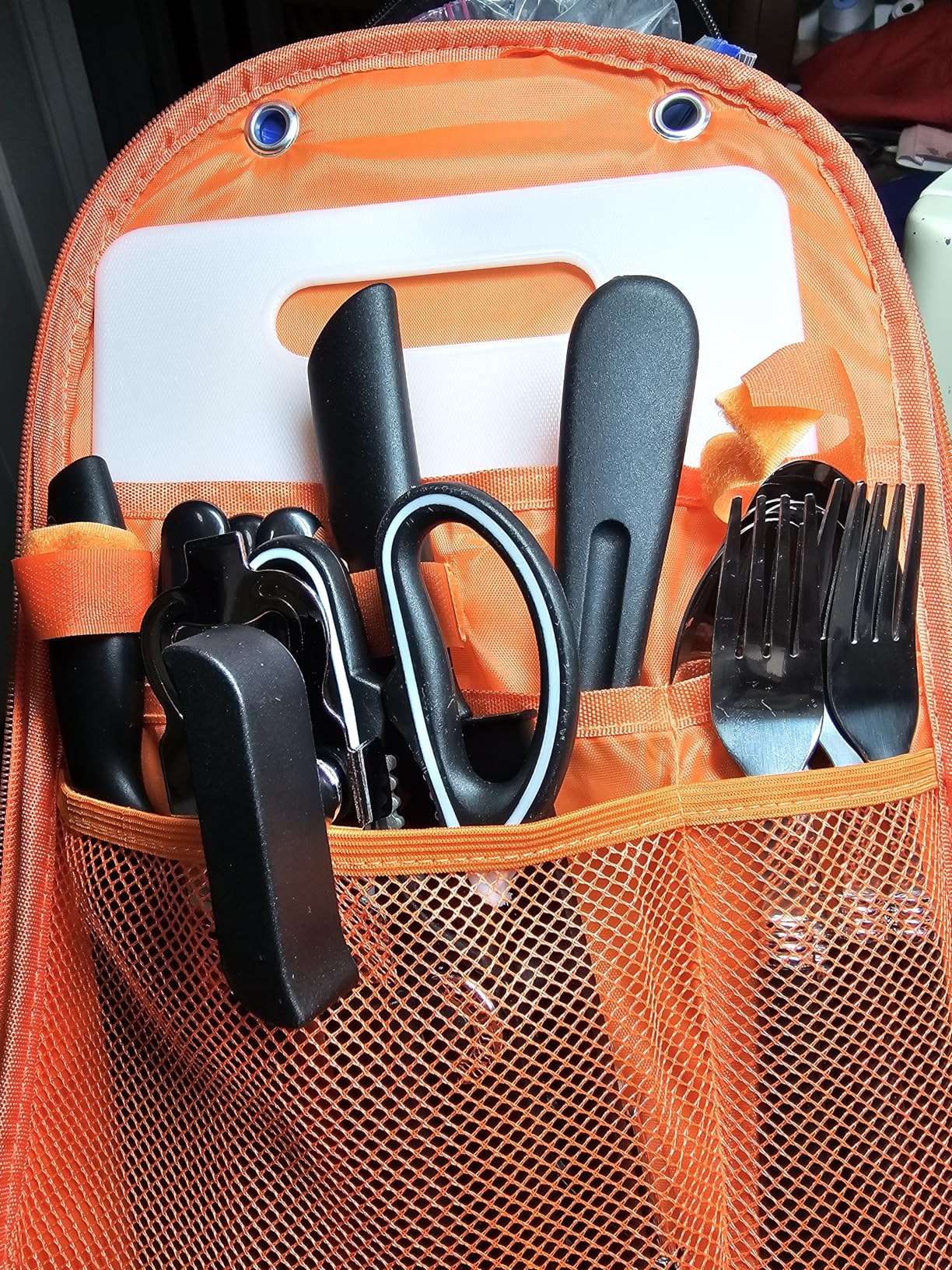 Portable Camping Kitchen Utensil Set-27 Piece Cookware Kit, Stainless Steel Outdoor Cooking and Grilling Utensil Organizer Travel Set Perfect for Travel, Picnics, RVs, Camping, BBQs, Parties and More customer photo 1