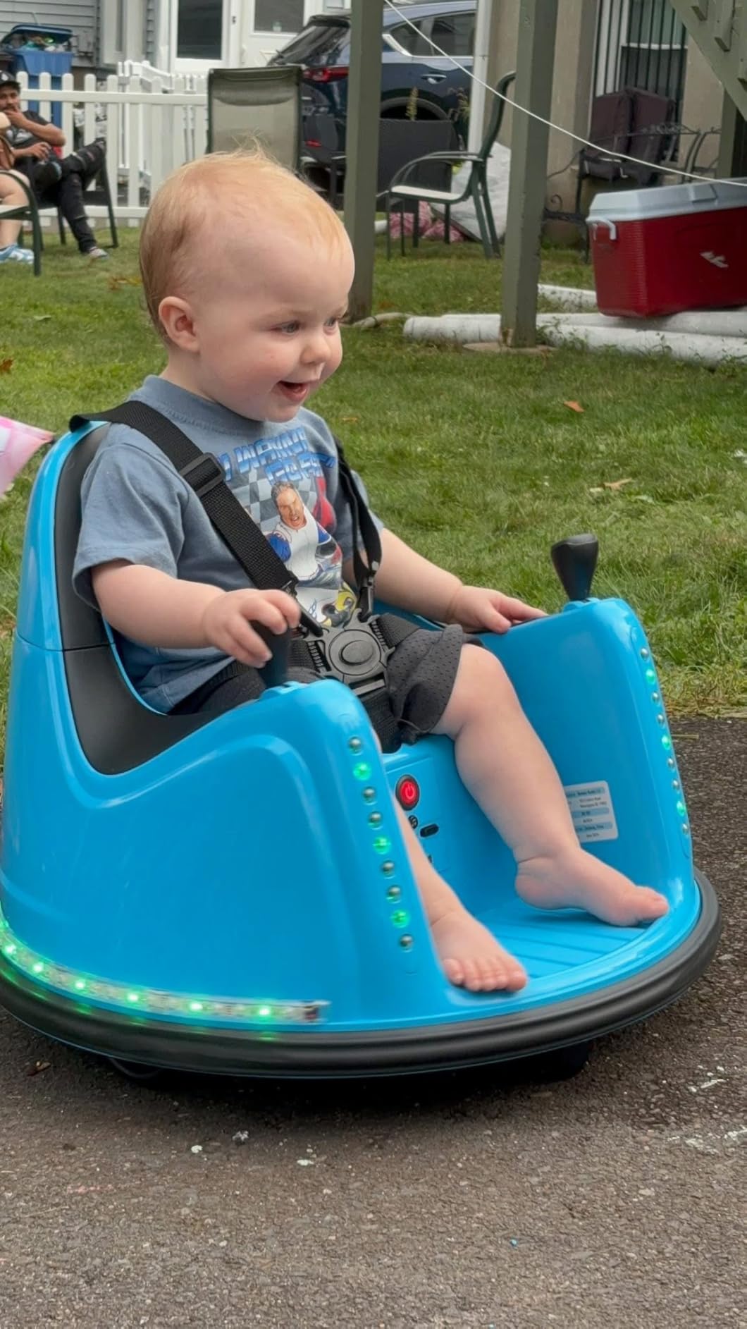 Bumper Buddy Ride On Electric Bumper Car for Kids & Toddlers, 12V 2-Speed, Ages 1 2 3 4 5 Year Old Girls - Remote Control, Baby Girl Riding Bumping Toy Gifts Cars - Toys Gift Toddler 12-18 Months Age customer photo 1