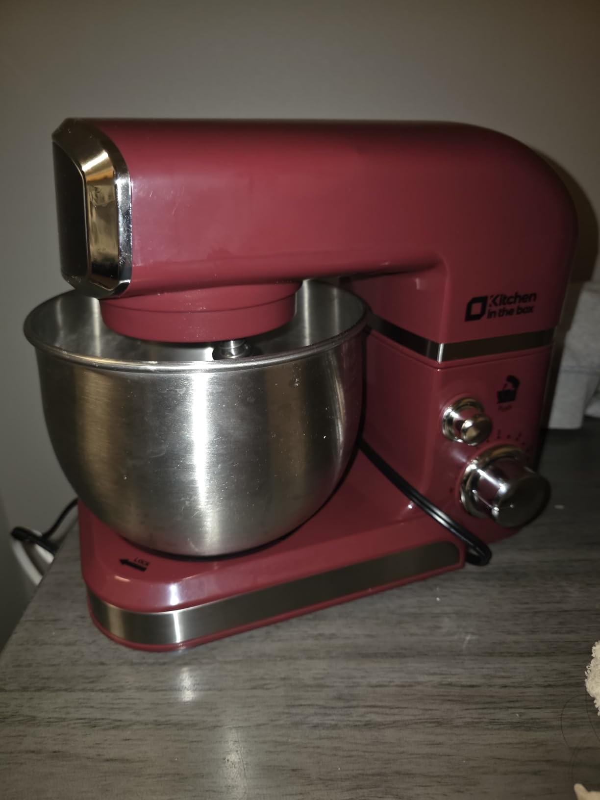 Stand Mixer, Kitchen in the box 3.2Qt Mini Electric Food Mixer, 6 Speeds Portable Lightweight Kitchen Mixer for Daily Use with Egg Whisk, Dough Hook, Flat Beater (White) customer photo 1