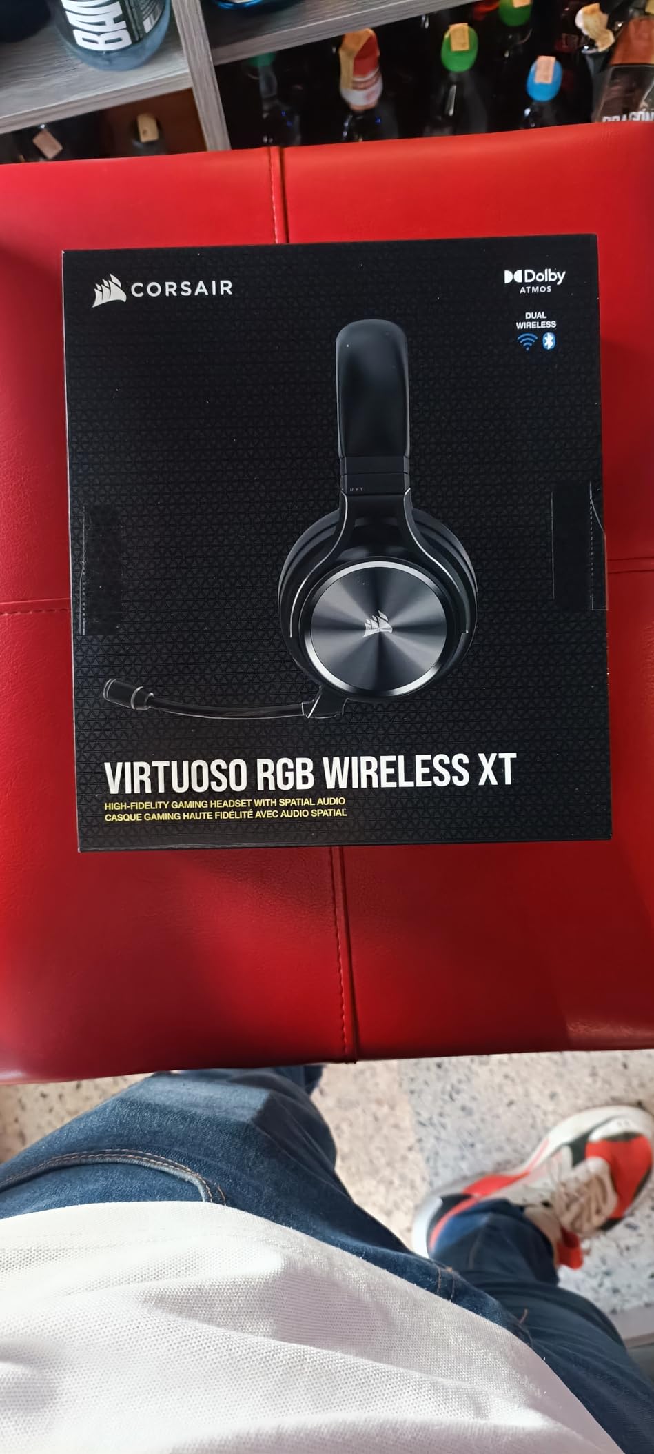 Virtuoso RGB Wireless XT Multiplatform Gaming Headset with Bluetooth - Dolby Atmos - Broadcast Quality Microphone - iCUE Compatible - PC, Mac, PS5, PS4, Nintendo Switch, Mobile - Black customer photo 2