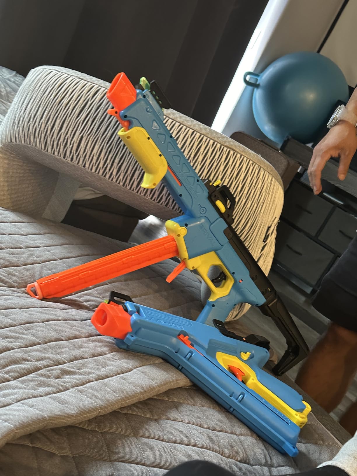 NERF Rival Pathfinder XXII-1200 Blaster, Most Accurate Rival System, Adjustable Sight, 12-Round Magazine, 12 Rival Accu-Rounds customer photo 2