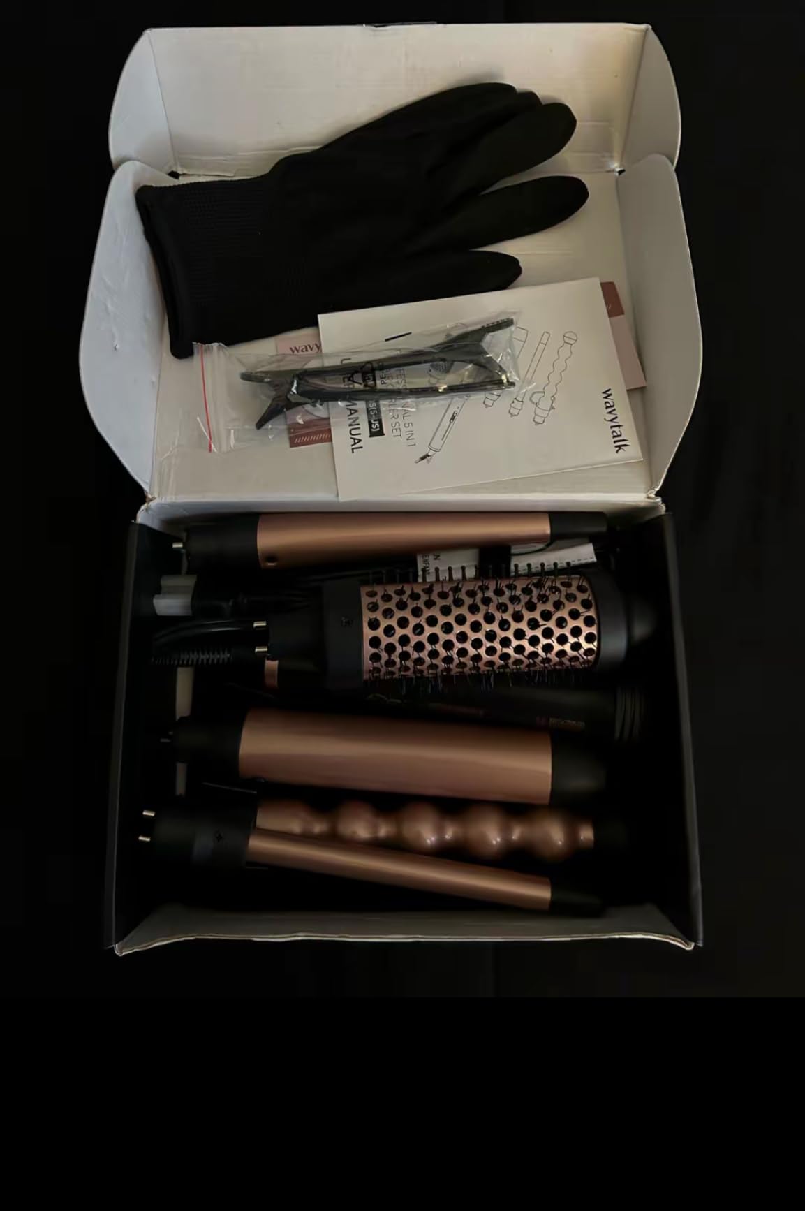 Wavytalk 5 in 1 Curling Wand Set, Multi Curl, Curling Wand Set with Thermal Brush and 4 Interchangeable Ceramic Curling Wand (0.5-1.25), Instant Heat Up Wand Curling Iron customer photo 1