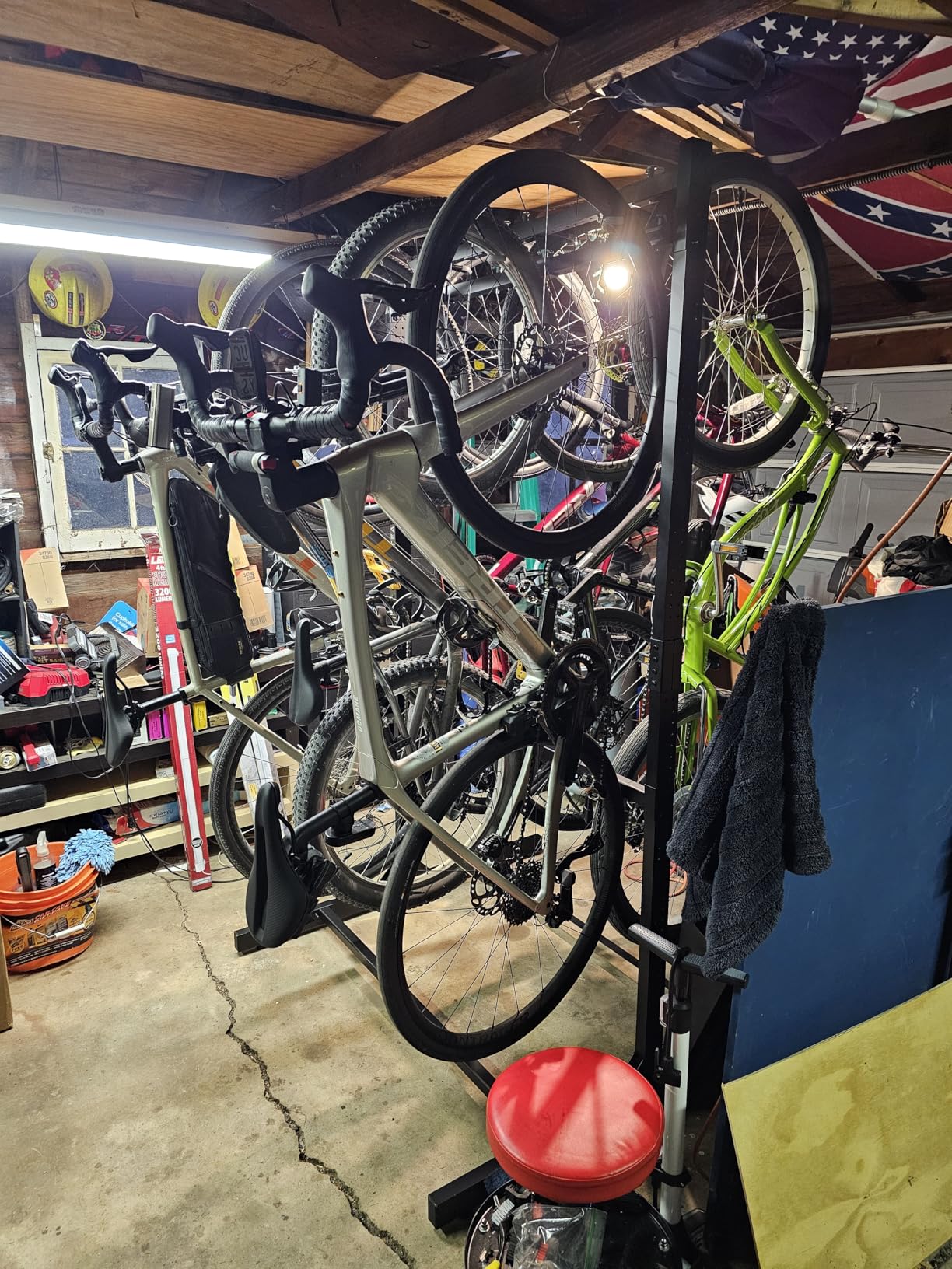 StoreYourBoard Vertical Bike Rack Garage Storage System for 5 Bikes | Freestanding Bike Rack Heavy Duty Floor Bike Stand Bicycle Organizer for Road Mountain Hybrid Kids Bikes | Holds upto 300 lb customer photo 2