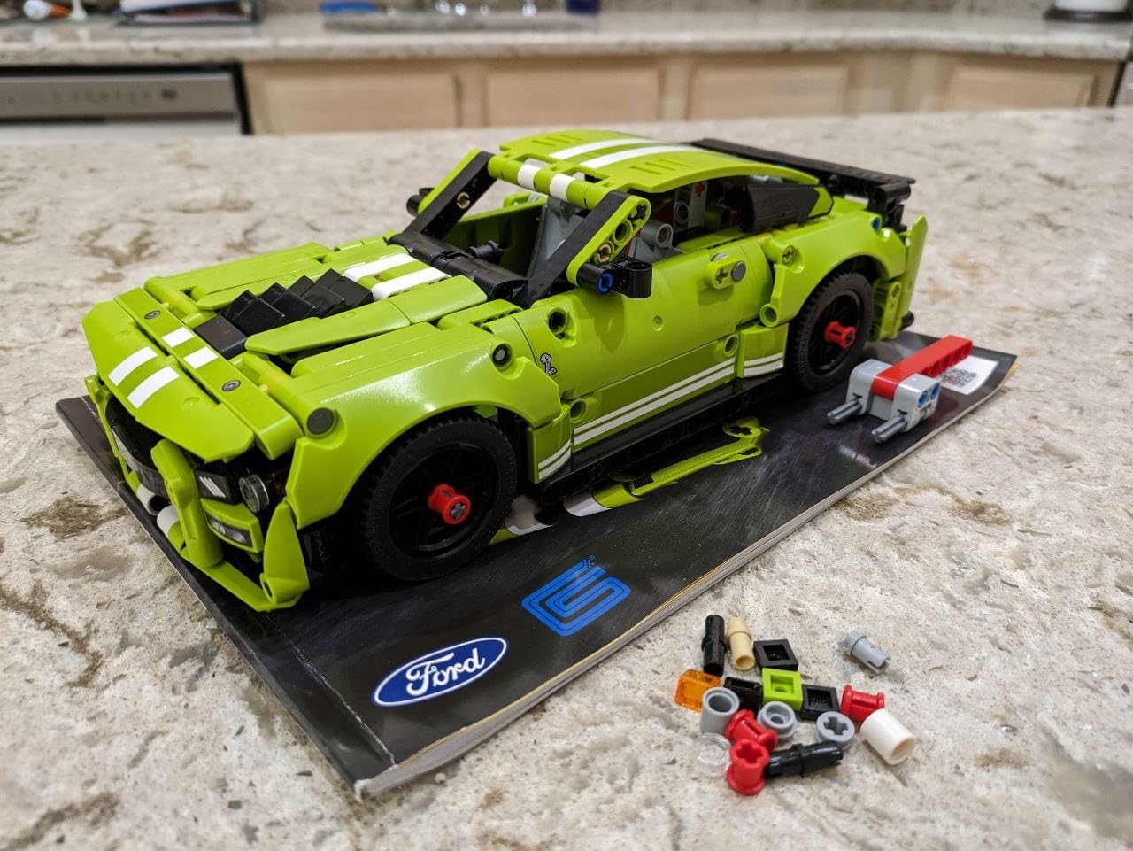 LEGO Technic Ford Mustang Shelby GT500 Toy Car - Building Toy, Ages 9+ - Pull Back Car W/AR App - 42138 customer photo 1