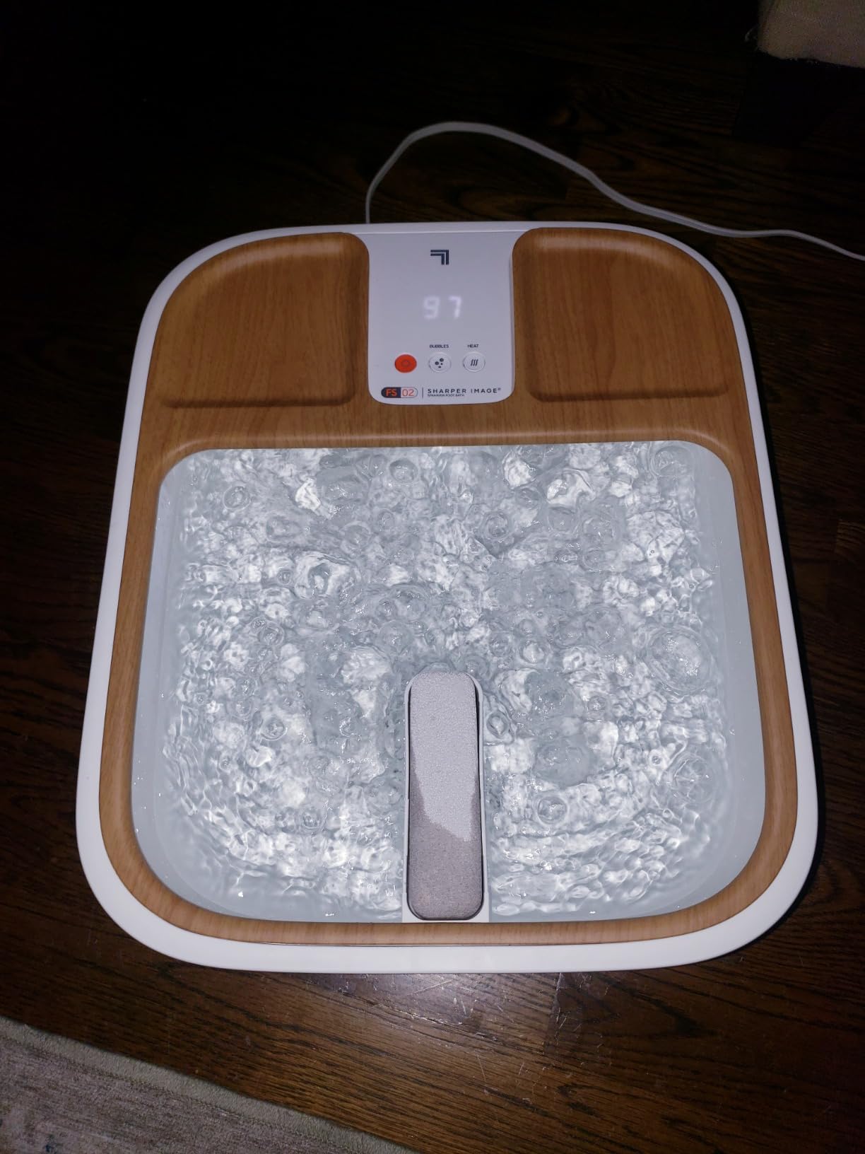 Sharper Image Spahaven Heated Foot Bath - Bubble Jets, Massage Rollers, 105F, Pumice Stone Callus Remover, XL Foot Soaking Tub, Home Pedicure Foot Spa customer photo 2