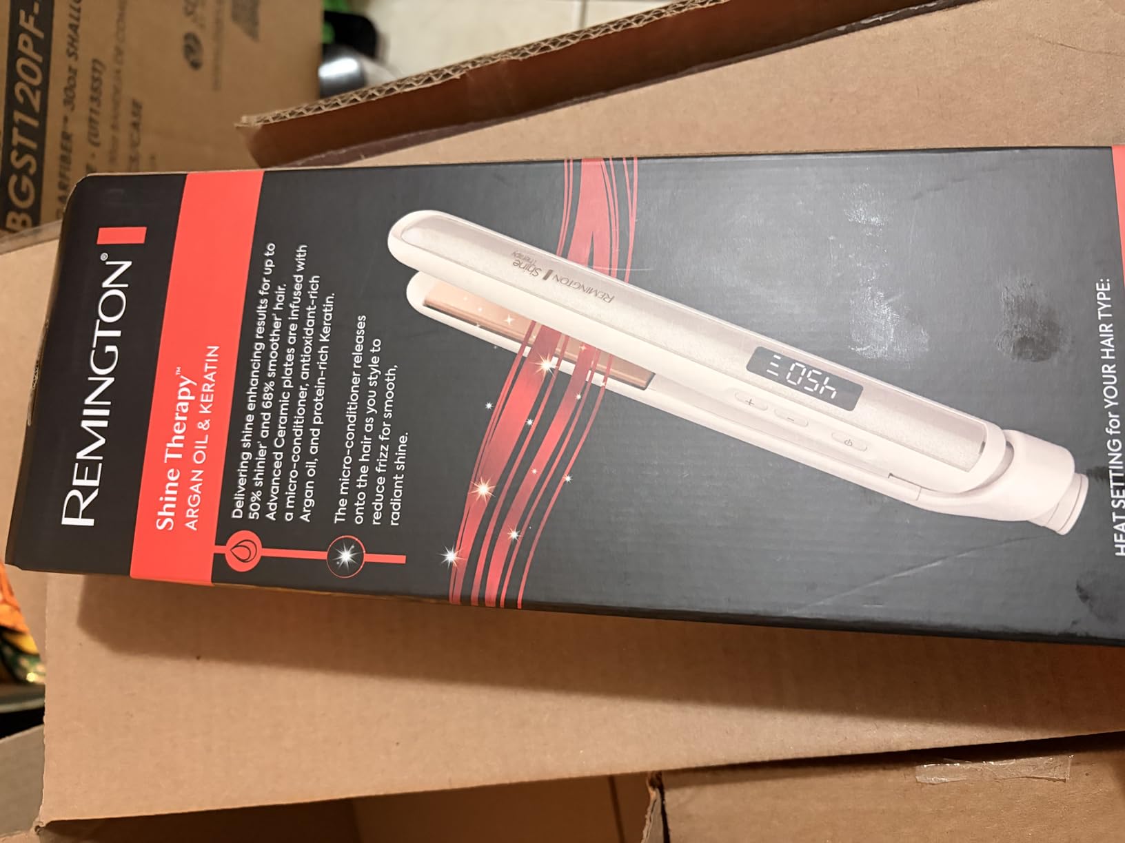 Remington Shine Therapy 1 inch Hair Straightener Iron, Flat Iron Infused with Argan Oil & Keratin, Professional Ceramic Flat Iron for Less Frizz, Shines and Smooth, Styling Tools customer photo 2