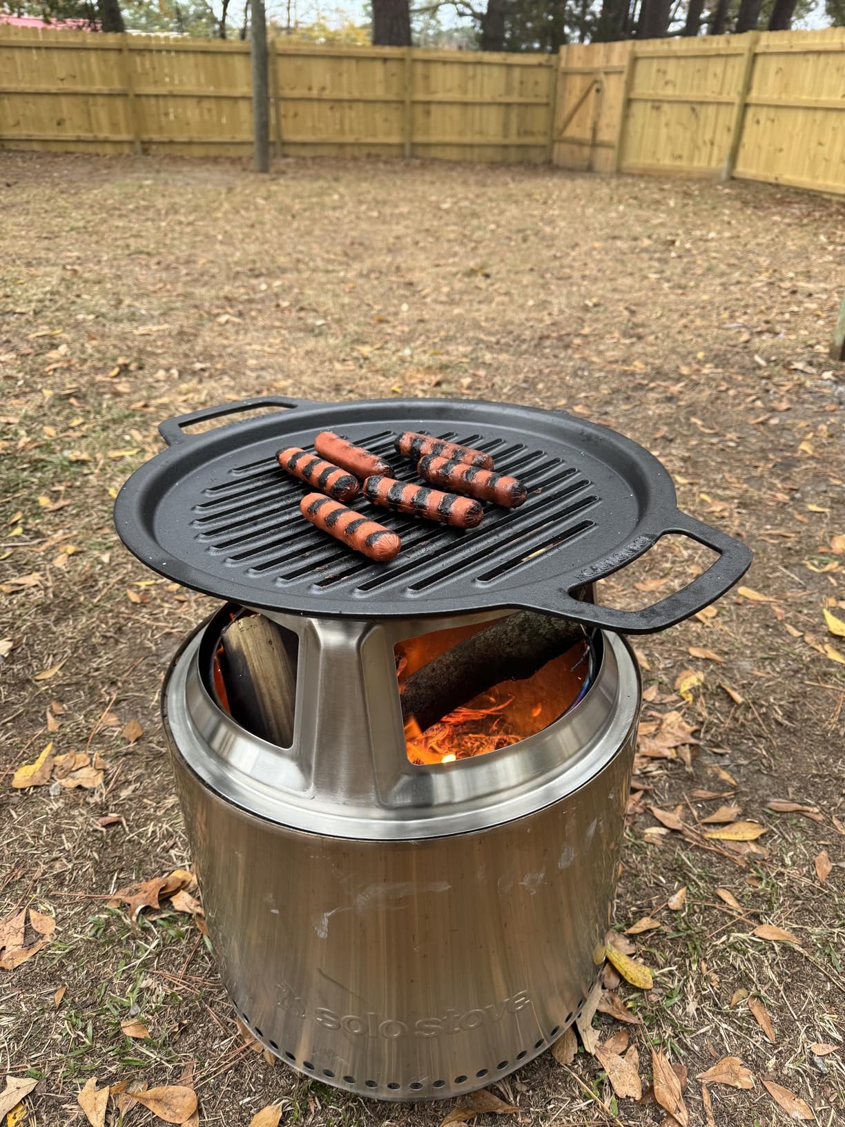 Solo Stove Yukon Grill Top & Hub - Cast Iron Cooktop with Stainless Steel Hub, 8