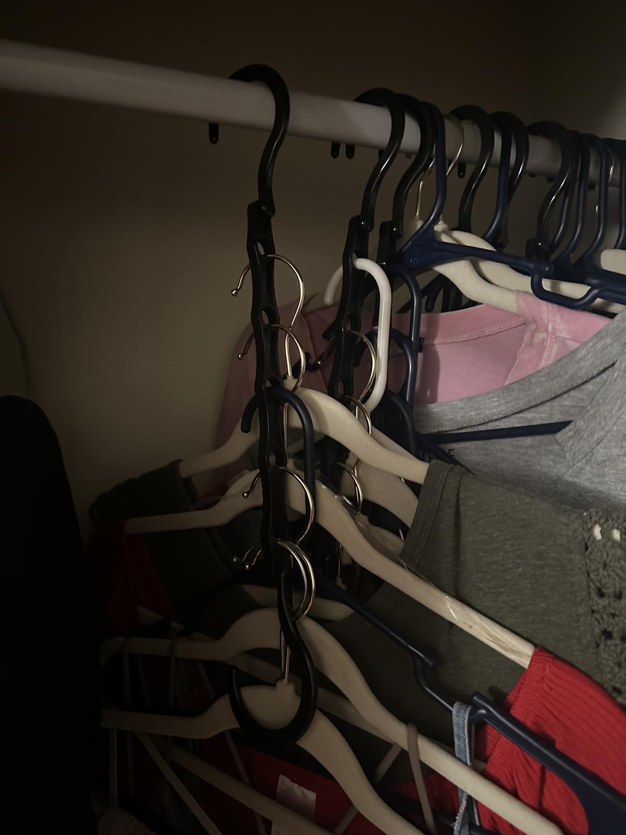 Mr. Pen Space Saving Hangers, 8 pcs, 360 Degree Rotating Hooks, Magic Cascading Hanger Organizer with 5 Enclosed Slots, Closet Organizers and Storage for Clothes, College Dorm Room Essentials customer photo 2