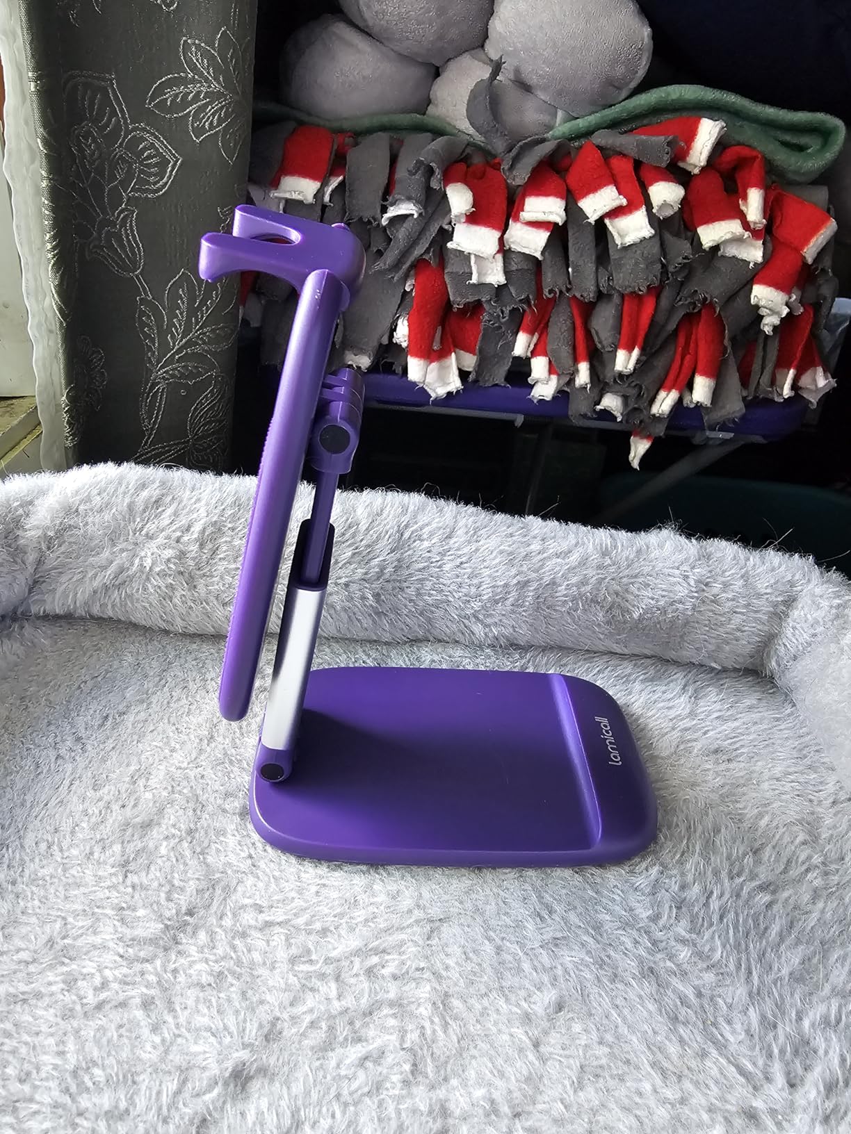 Lamicall Cell Phone Stand for Desk - Height Adjustable Foldable Mobile Phone Holder, Portable Stand for iPhone 17 16 15 14 13 12 11 Pro Max Plus Air, Galaxy S25, Office Gift, Telephone Accessories customer photo 2