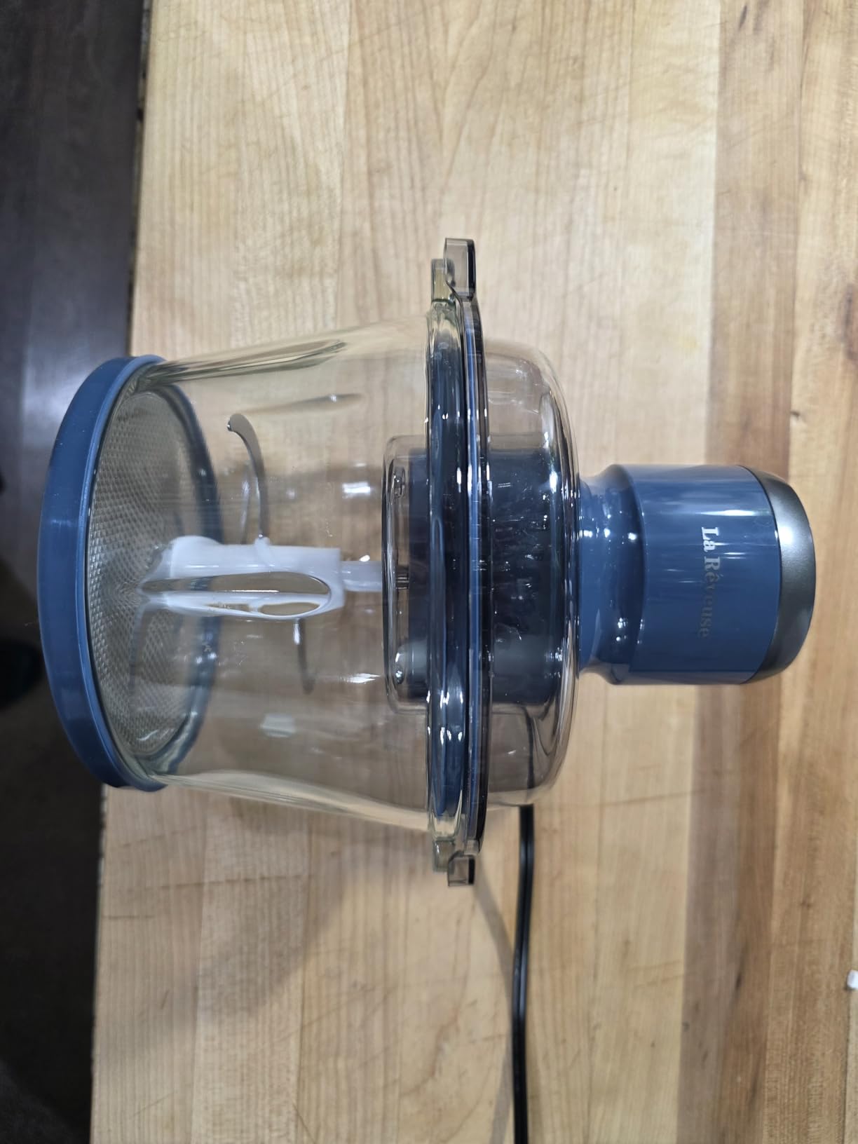 La Reveuse Food Processor, Electric Food Chopper with 7-Cup (1.7L) Glass Bowl, 4 Bi-Level Blades for Chopping, Grinding, Mincing, Whisking, Meal Prep, 300W, Blue customer photo 1
