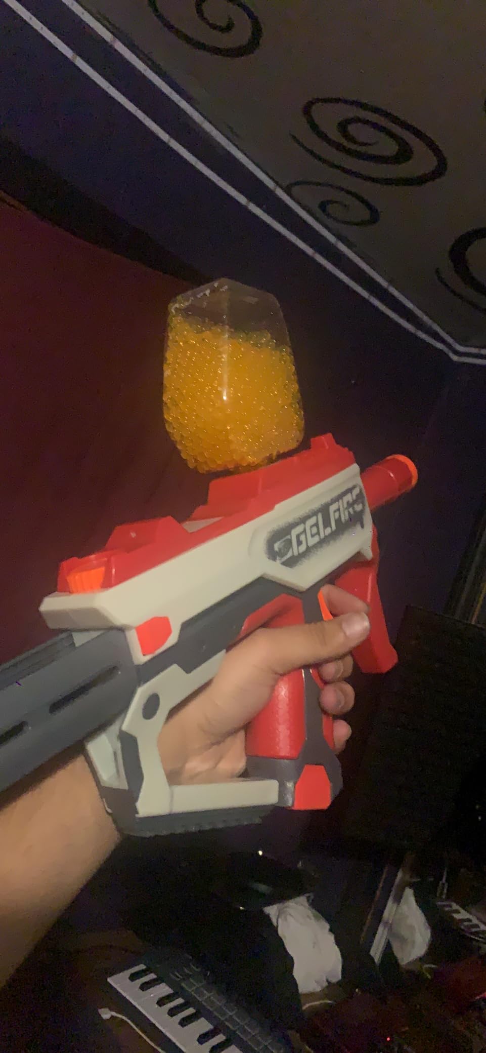 Nerf Pro Gelfire Mythic Full Auto Blaster & 10,000 Gelfire Rounds, 800 Round Hopper, Rechargeable Battery, Eyewear, Ages 14 & Up customer photo 1