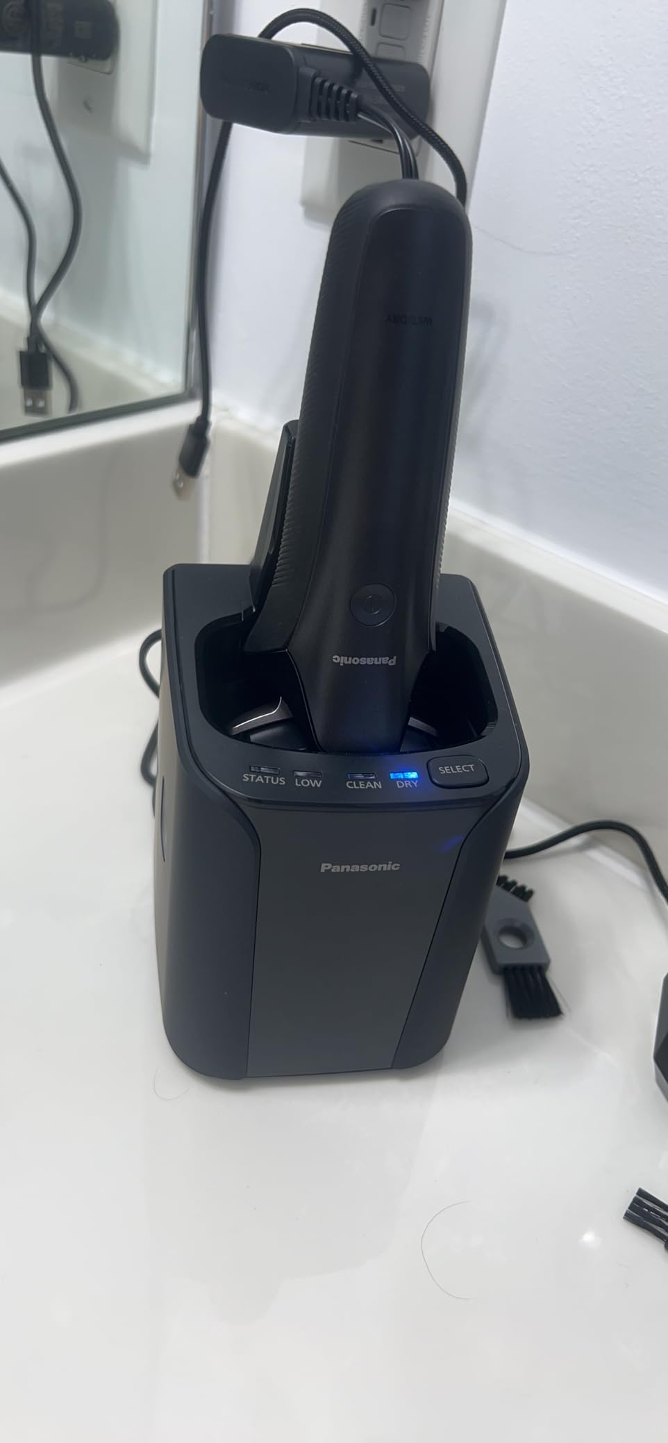 Panasonic ARC6 Electric Razor for Men Face, Wet/Dry Foil Shavers for Men, Premium Automatic Cleaning and Charging Station, Ultra-Fast 6-Blade & Pop-Up Trimmer, ES-LS9A-K (Black) customer photo 1