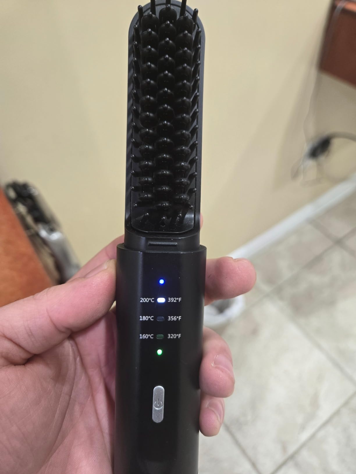 Beard Straightener for Men, Portable Cordless Heated Hair & Beard Straightening Brush with Anti-Scald & Ionic Technology, 3 Temperature Setting Comb for Home Travel customer photo 2