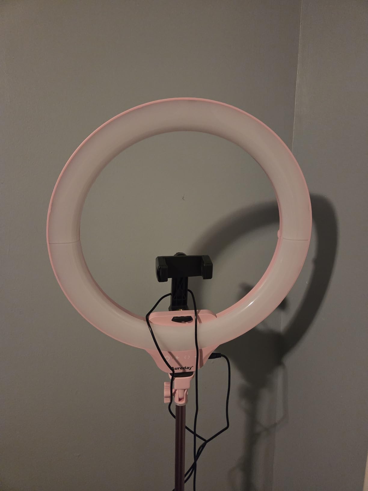 Aureday 14'' Selfie Ring Light with 62'' Tripod Stand and Phone Holder, Dimmable LED Phone Ringlight for Makeup/Video Recording/Photography, Circle Lighting for All Cell Phones&Lightweight Cameras customer photo 1