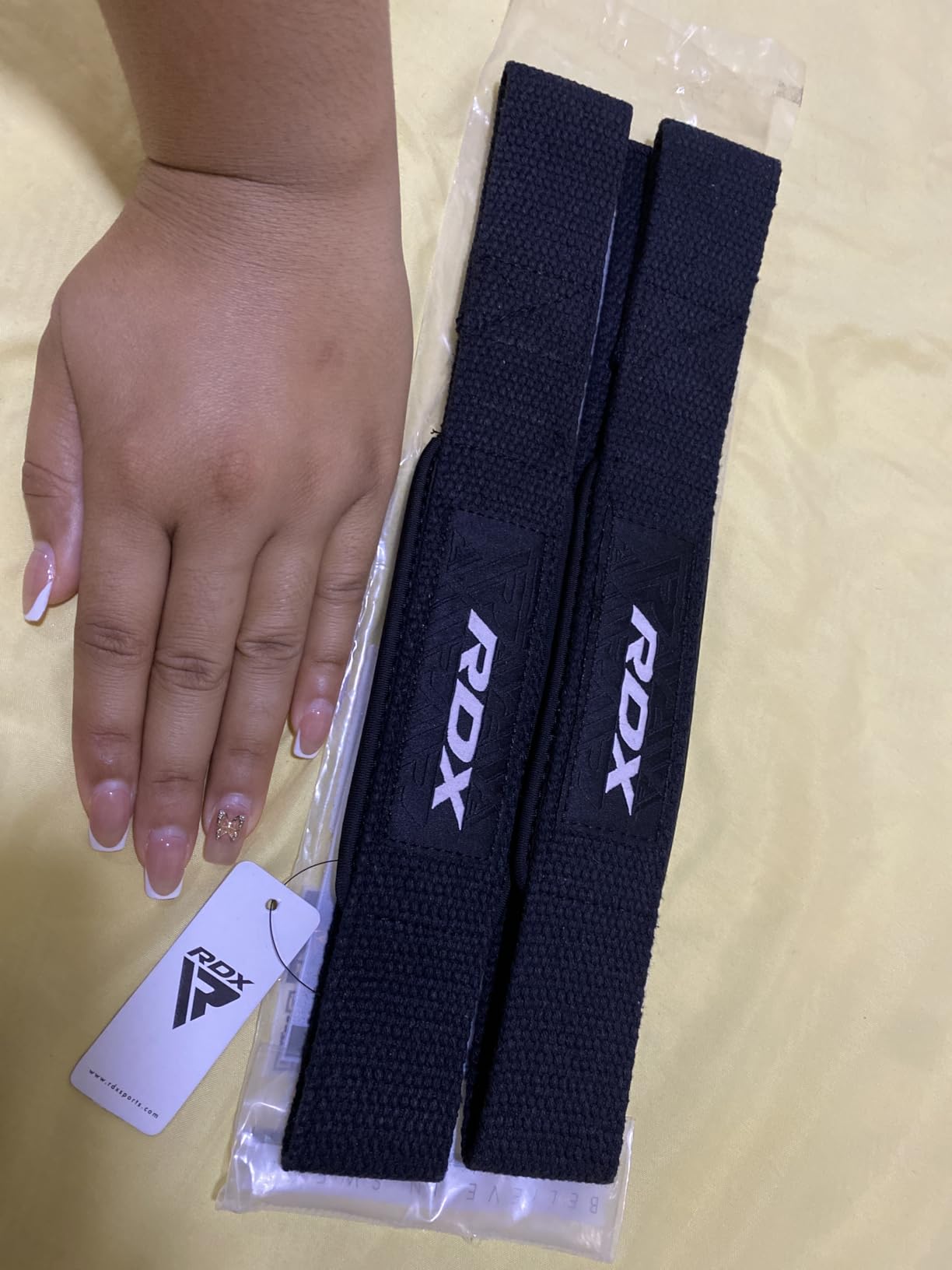 RDX Lifting Straps for Weightlifting - 100% Cotton Heavy Duty Gym Wrist Strap with 5MM Neoprene Padding, 60CM Anti-Slip Hand Grip Wraps for Deadlifts Powerlifting Workouts Strength Training, Men Women customer photo 1