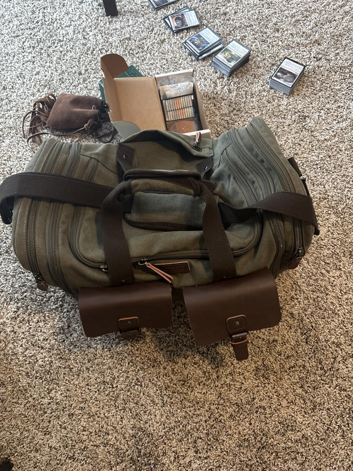Wildroad Waxed Canvas Duffle Bag - 50L Waterproof Weekender Overnight Travel Bag customer photo 1