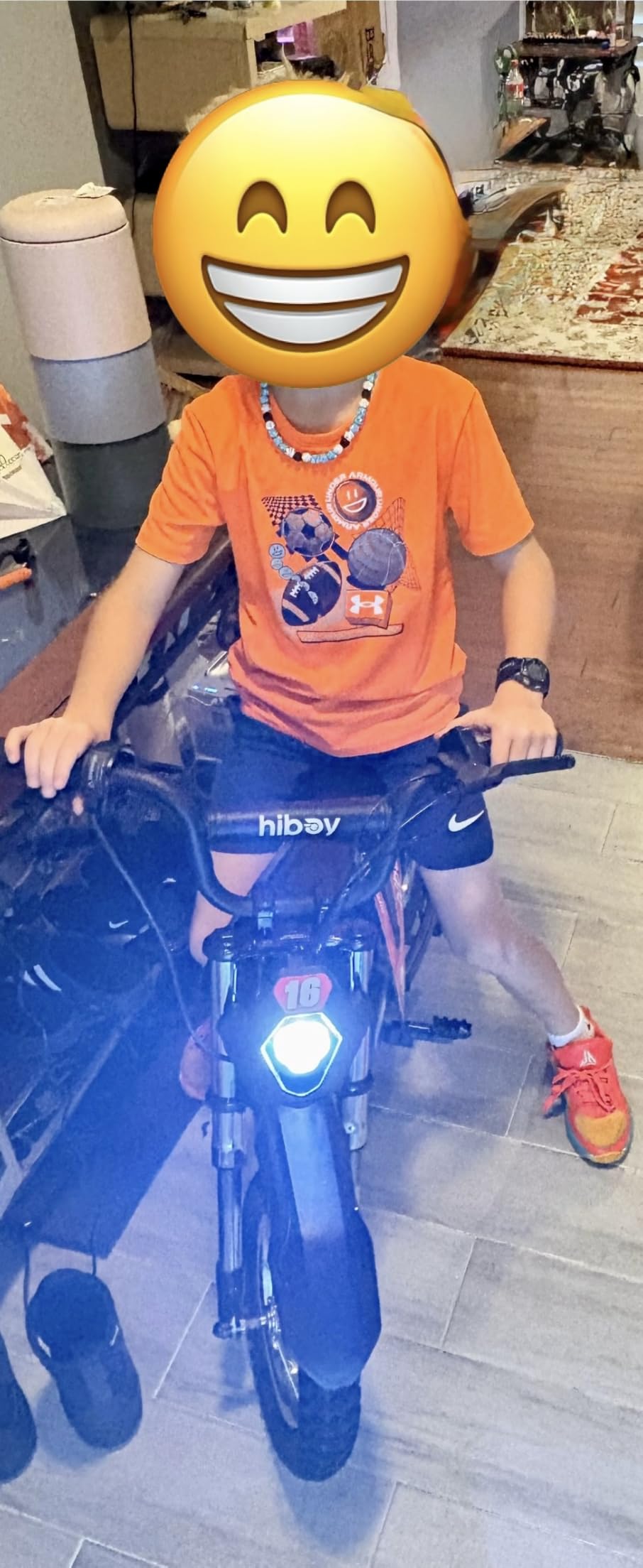 Hiboy DK1 36V Electric Dirt Bike, 300W Electric Motorcycle - Up to 15.5MPH & 13.7 Miles Long-Range, 3-Speed Modes for Kids Ages 3-10 customer photo 2