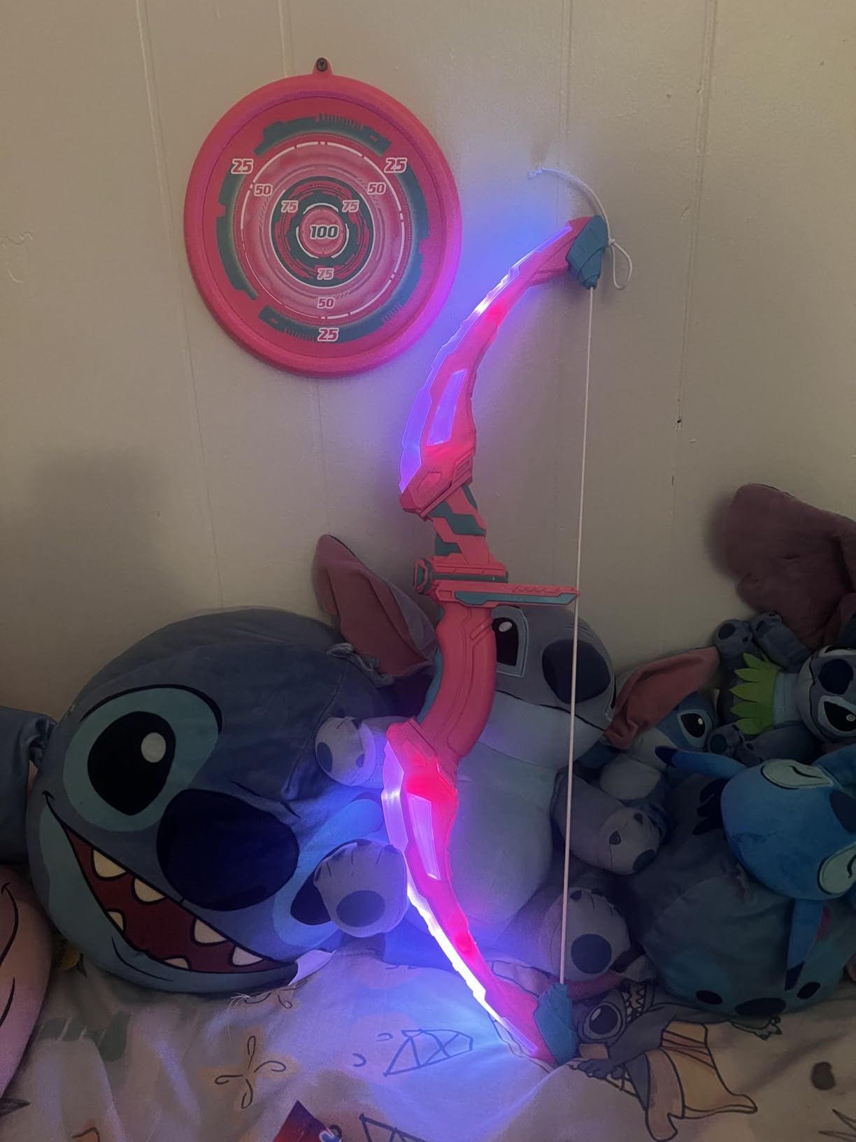 JOYIN Kids Bow and Arrow Set, LED Light Up Archery Toy Set with 9 Suction Cup Arrows, Target & Arrow Case customer photo 2