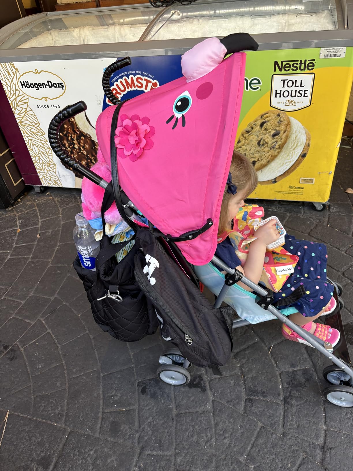 Cosco Character Umbrella Stroller, Easy to Store Anywhere with its Compact Umbrella fold, Pink Flamingo customer photo 2
