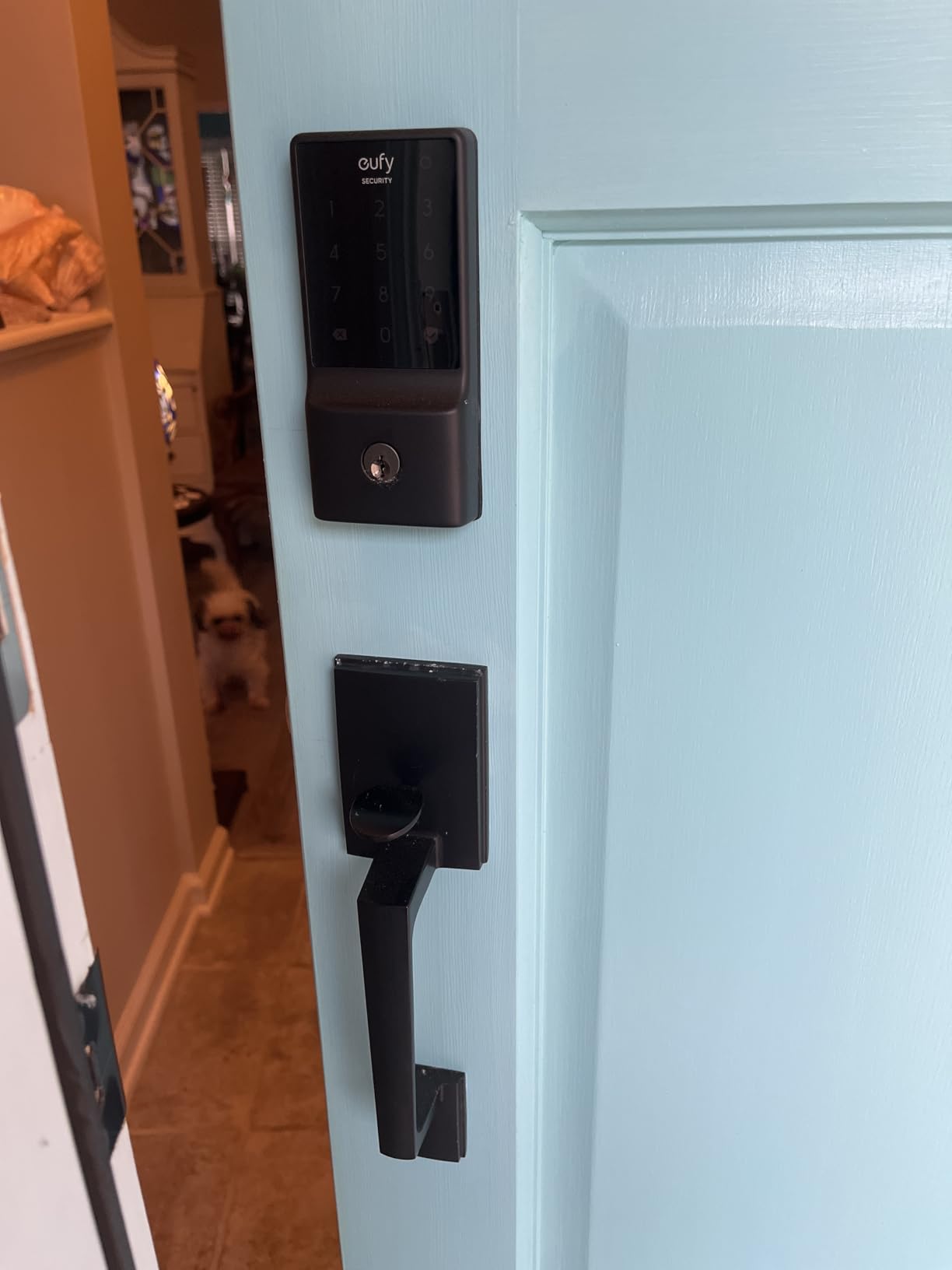 eufy Security Smart Lock C210, Keyless Entry Door Lock, Built-in WiFi Deadbolt, Smart Door Lock, No Bridge Required, Easy Installation, Touchscreen Keypad, App Remote Control, 4 AA Batteries Included customer photo 2