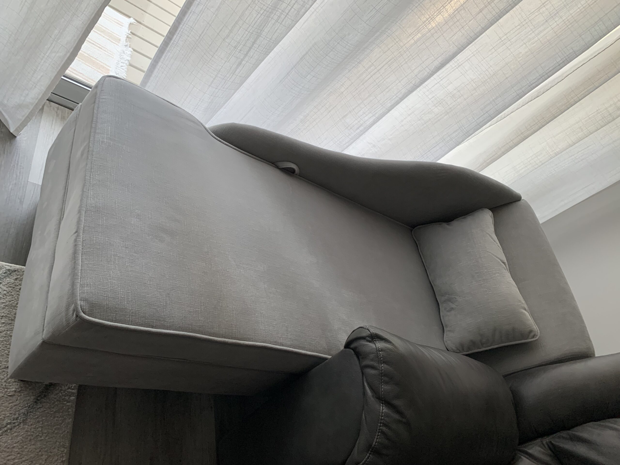 Storage Chaise Lounge Indoor, Linen Upholstered Chaise Lounge Chair with Storage for Bedroom Living Room Office Beige Fabric (Left Armrest) customer photo 1