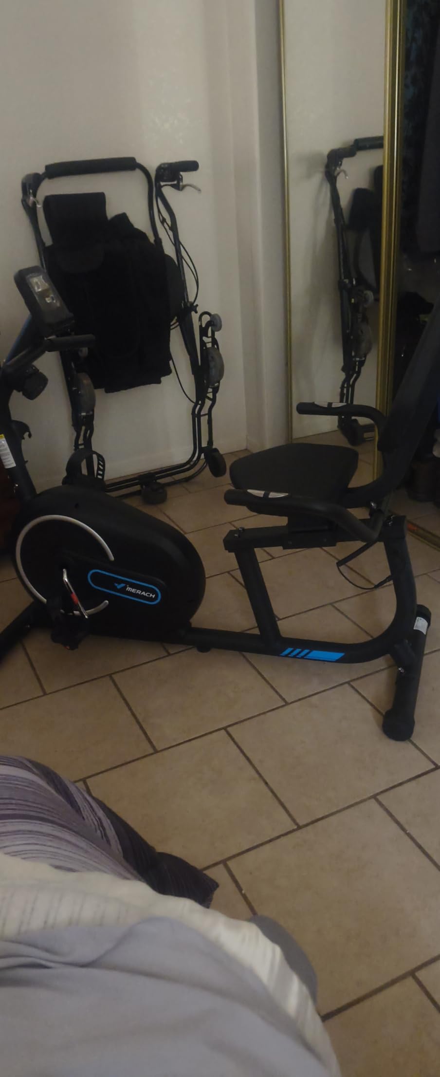 MERACH Recumbent Exercise Bikes for Home with Smart Bluetooth Equipment Exercise Bikes App,LCD,Heart Rate Handle Stationary Bikes for Home, Magnetic Recumbent Exercise Bike for Seniors Gym S08/S23 customer photo 2